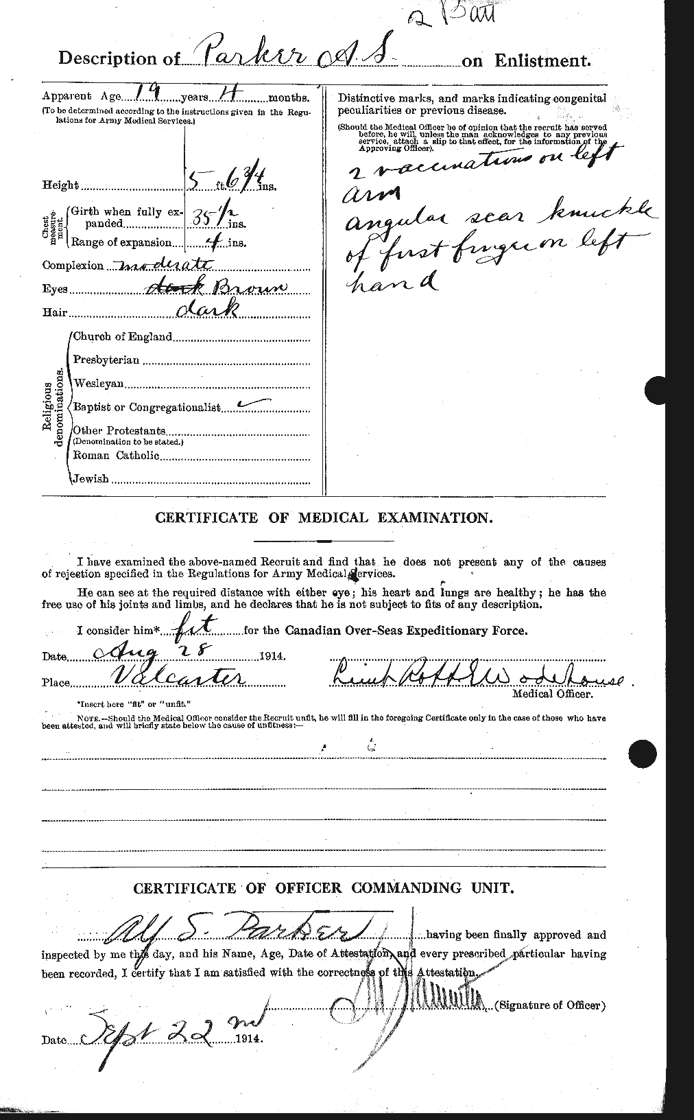 Personnel Records of the First World War - CEF 564985b