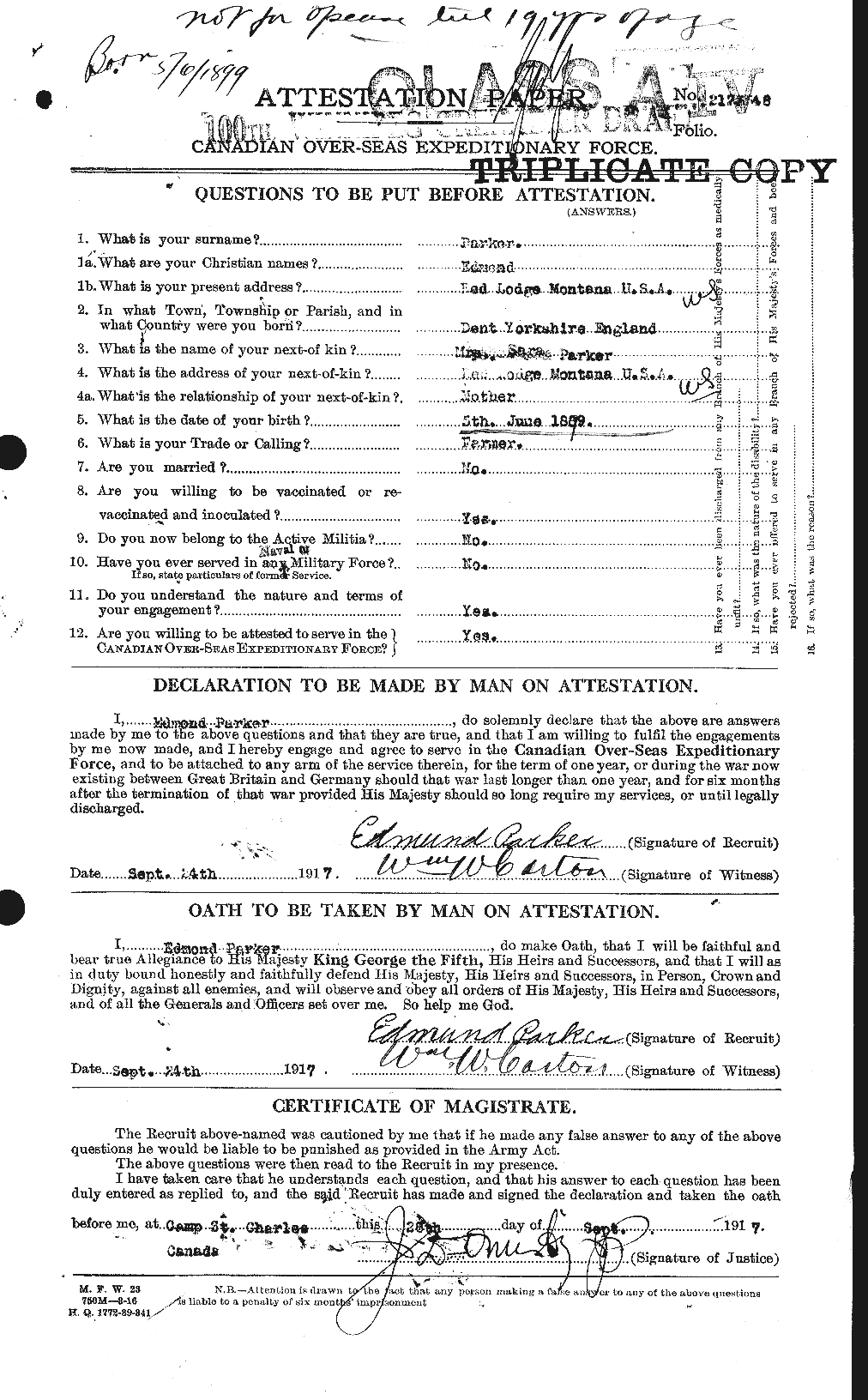 Personnel Records of the First World War - CEF 565125a