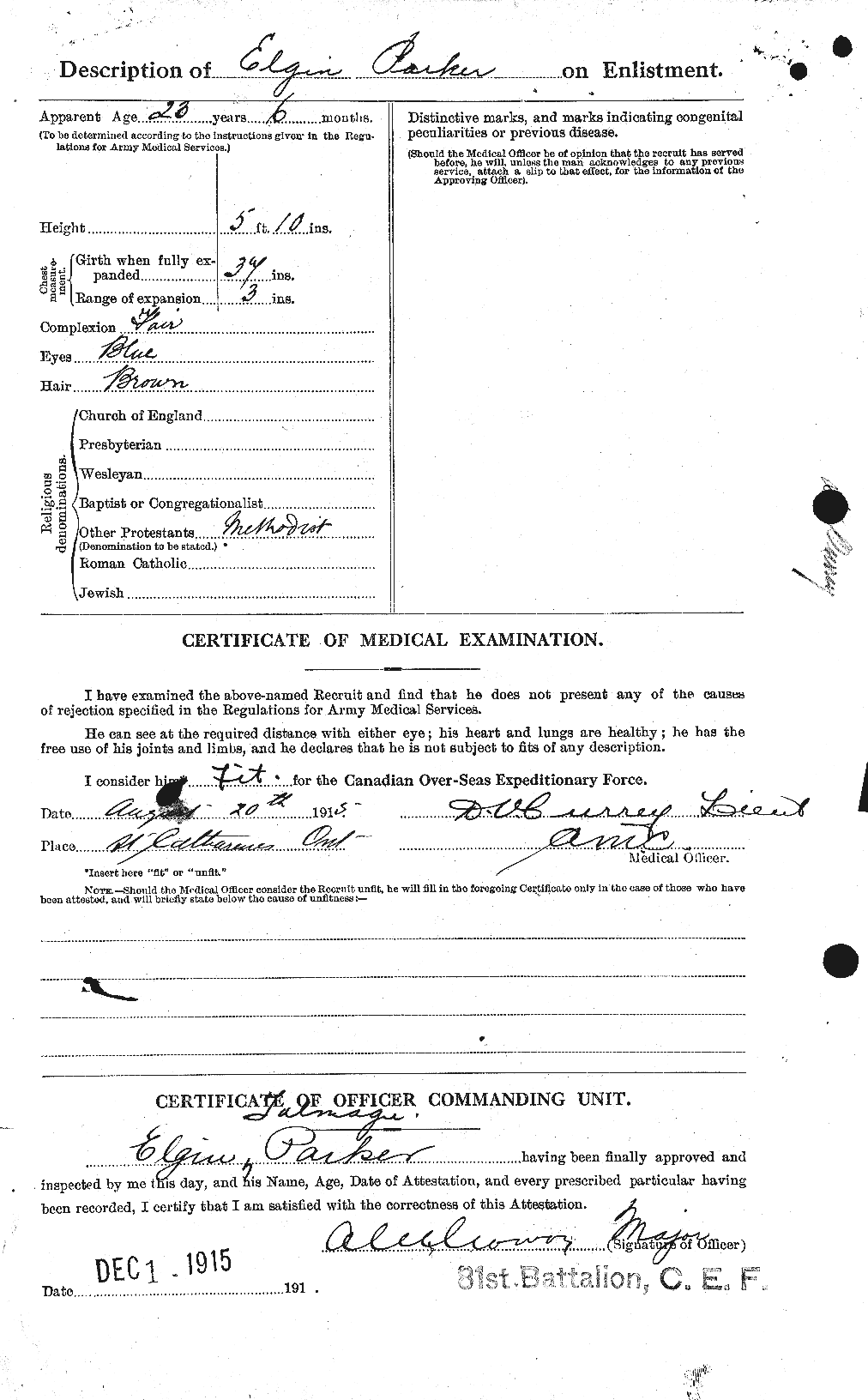 Personnel Records of the First World War - CEF 565142b