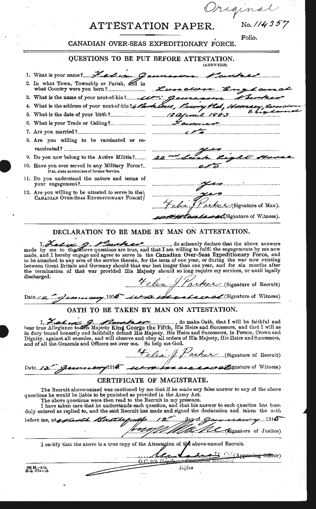 Personnel Records of the First World War - CEF 565173a