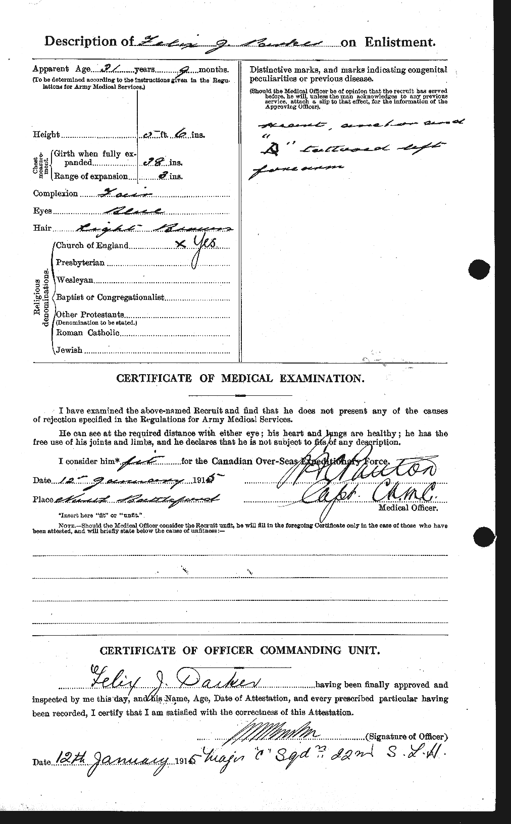 Personnel Records of the First World War - CEF 565173b