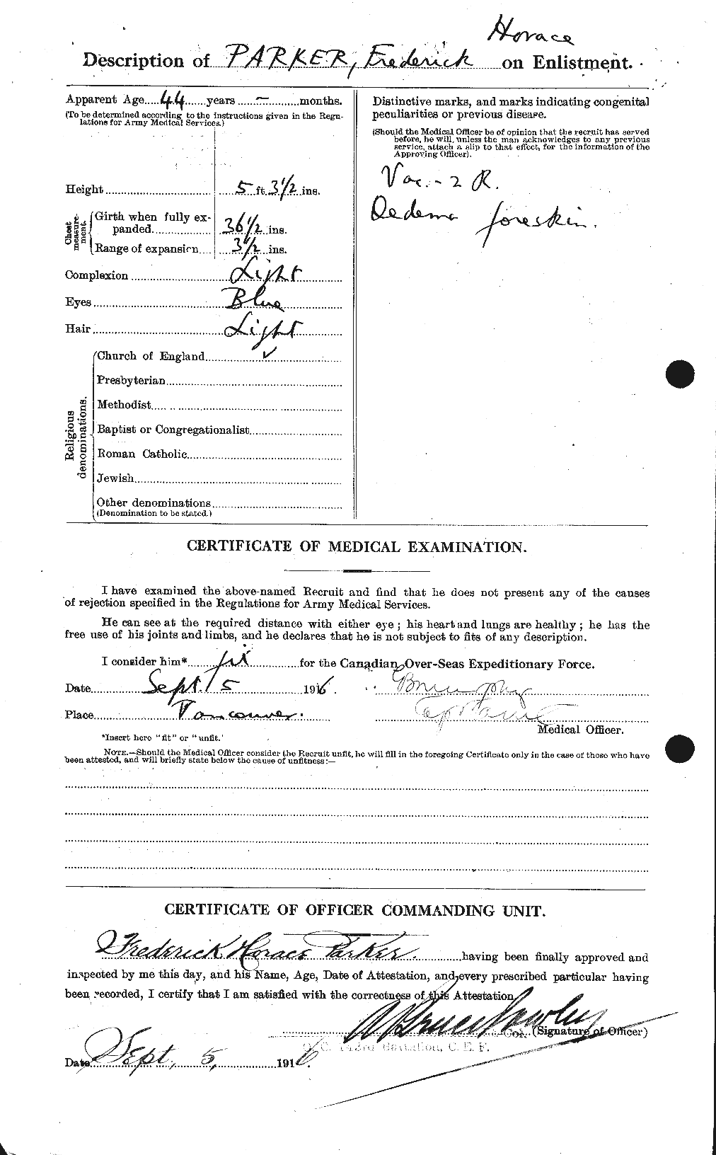 Personnel Records of the First World War - CEF 565216b