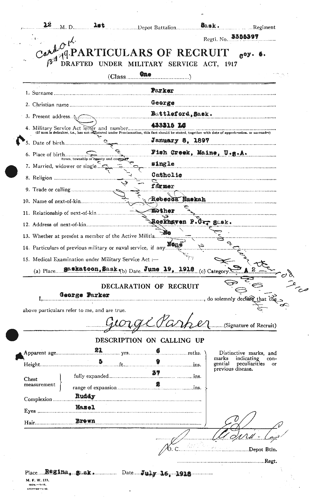 Personnel Records of the First World War - CEF 565234a