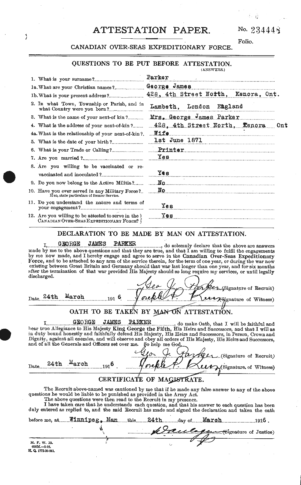 Personnel Records of the First World War - CEF 565268a