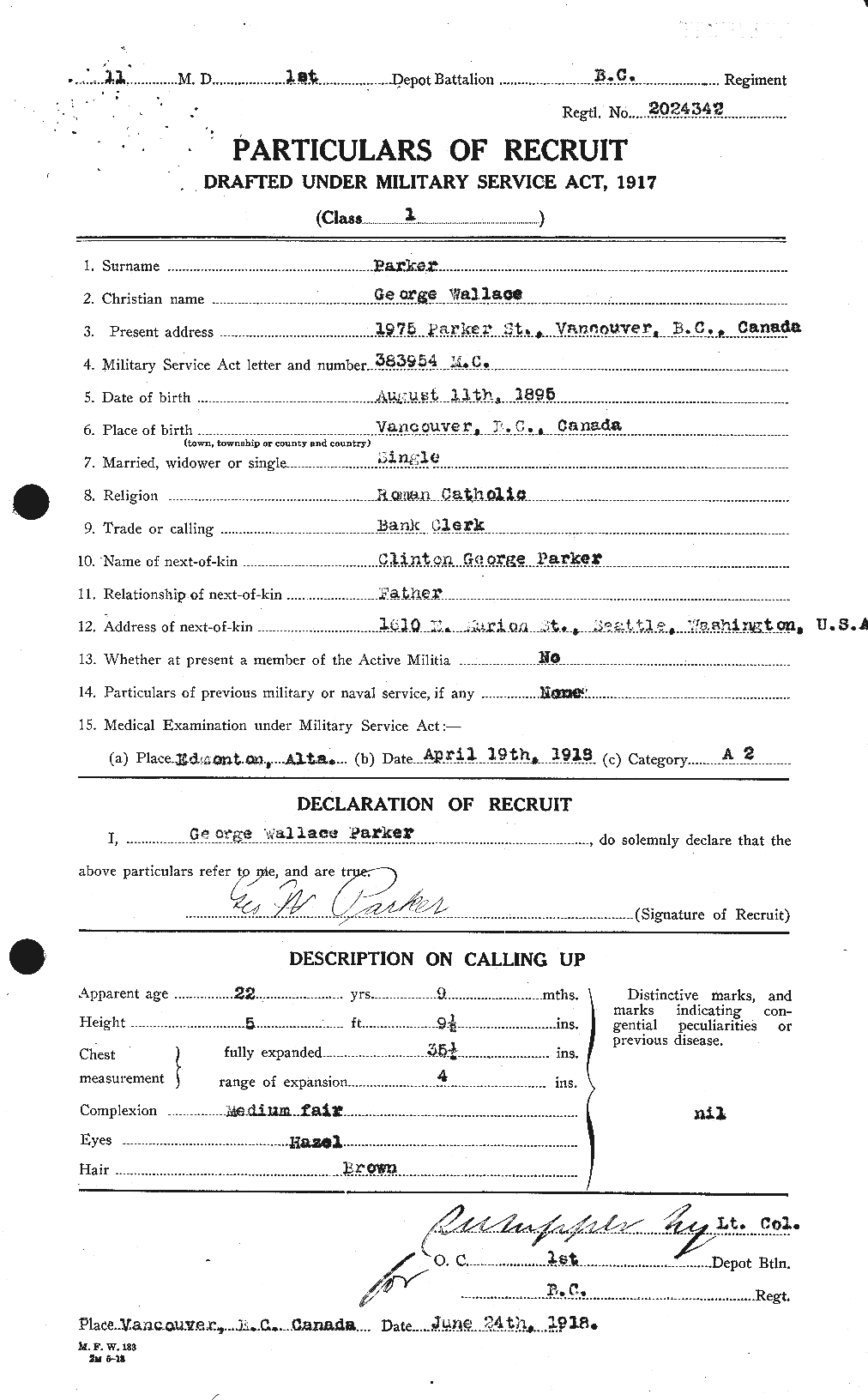 Personnel Records of the First World War - CEF 565283a