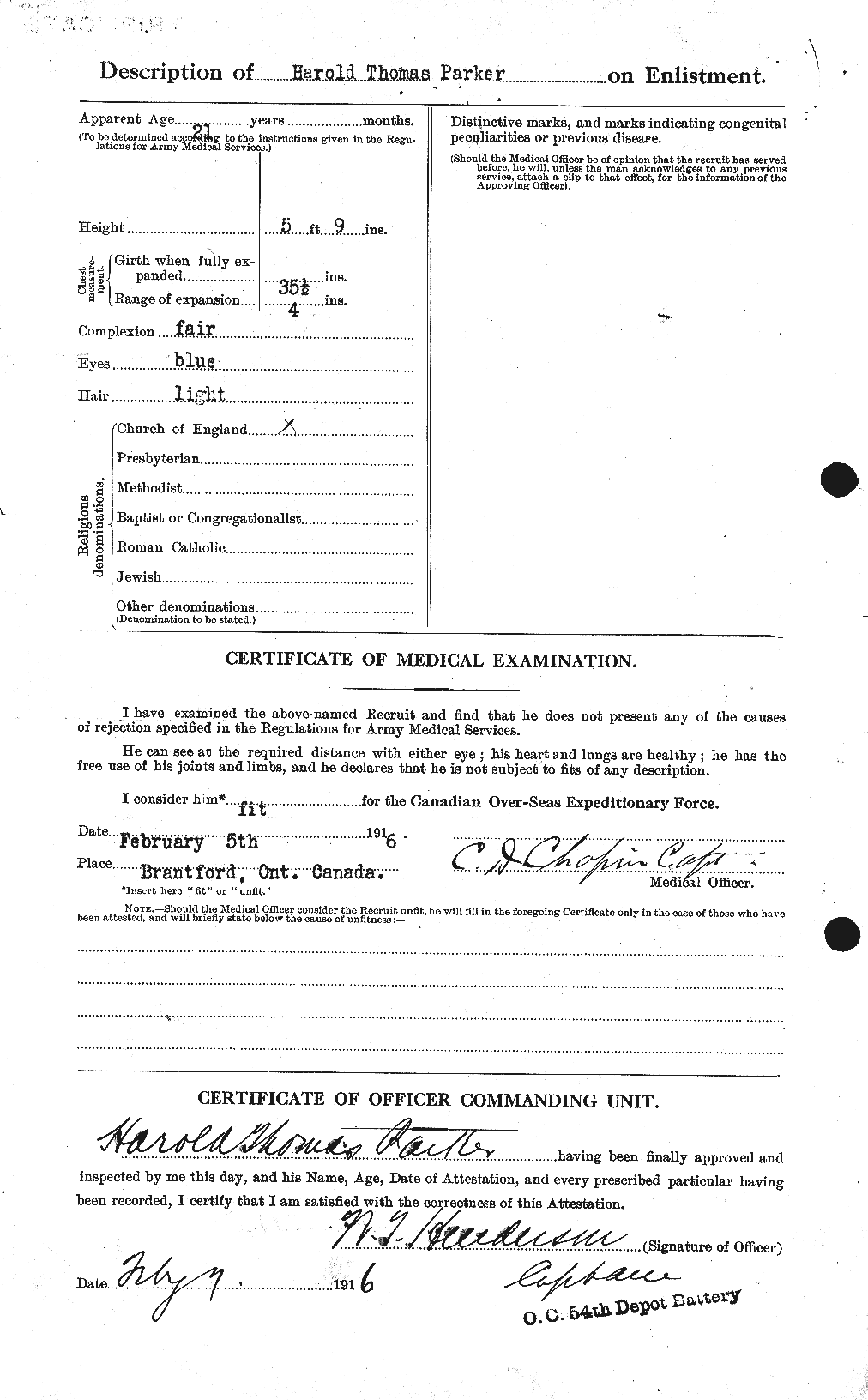 Personnel Records of the First World War - CEF 565312b