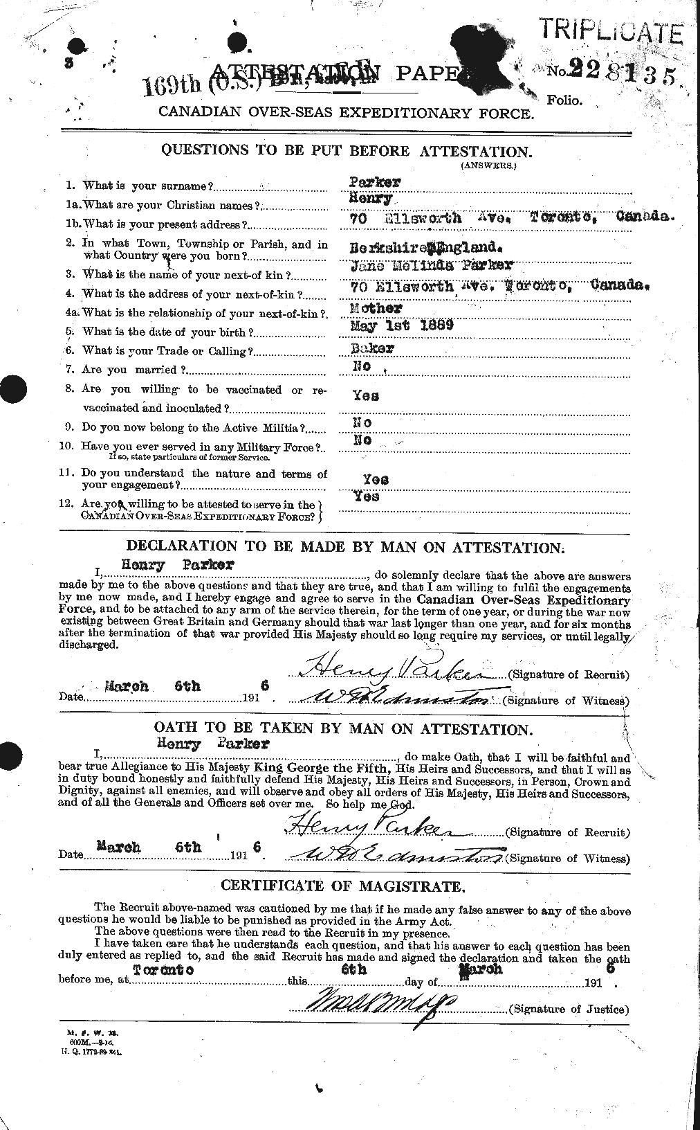Personnel Records of the First World War - CEF 565344a