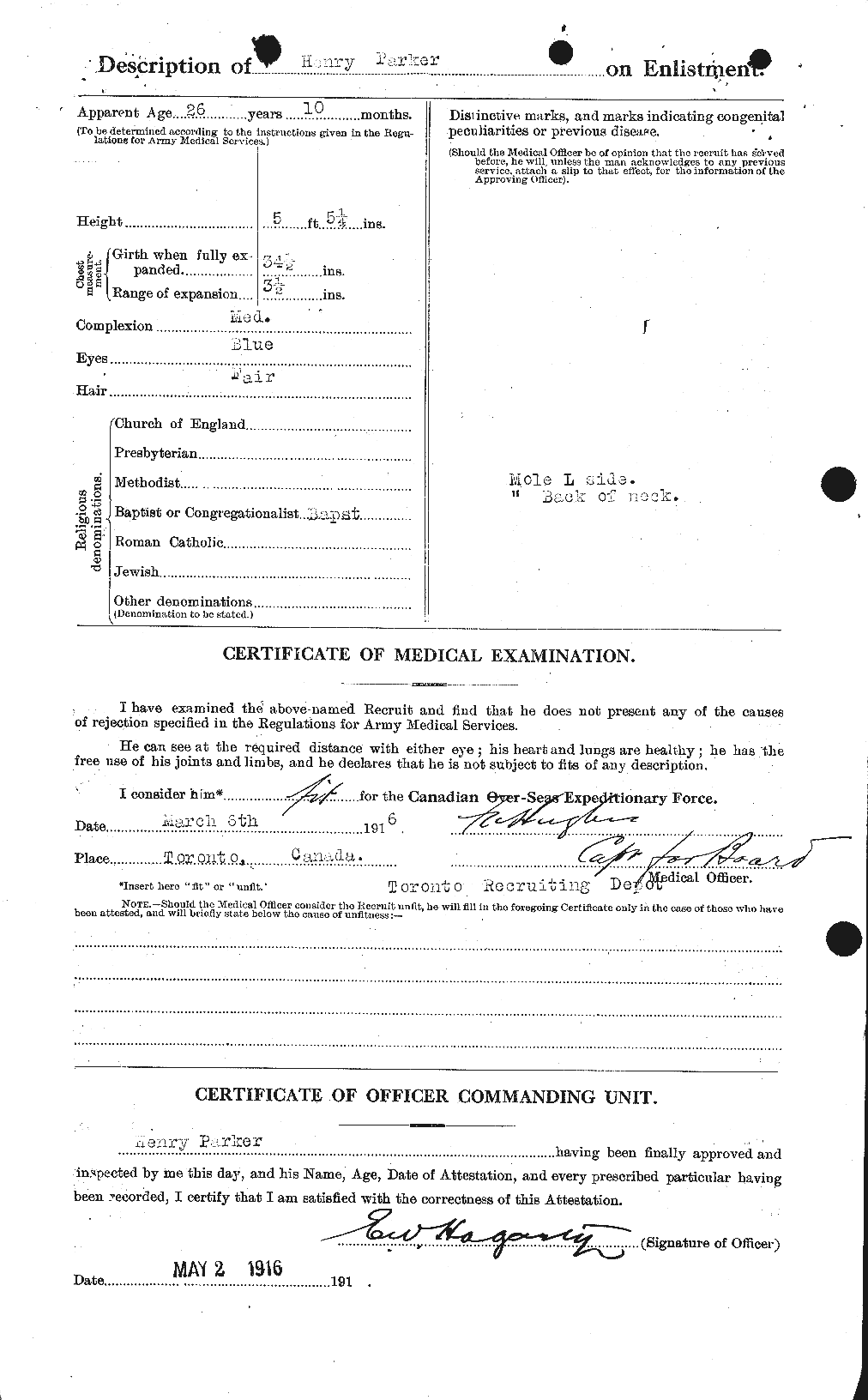 Personnel Records of the First World War - CEF 565344b
