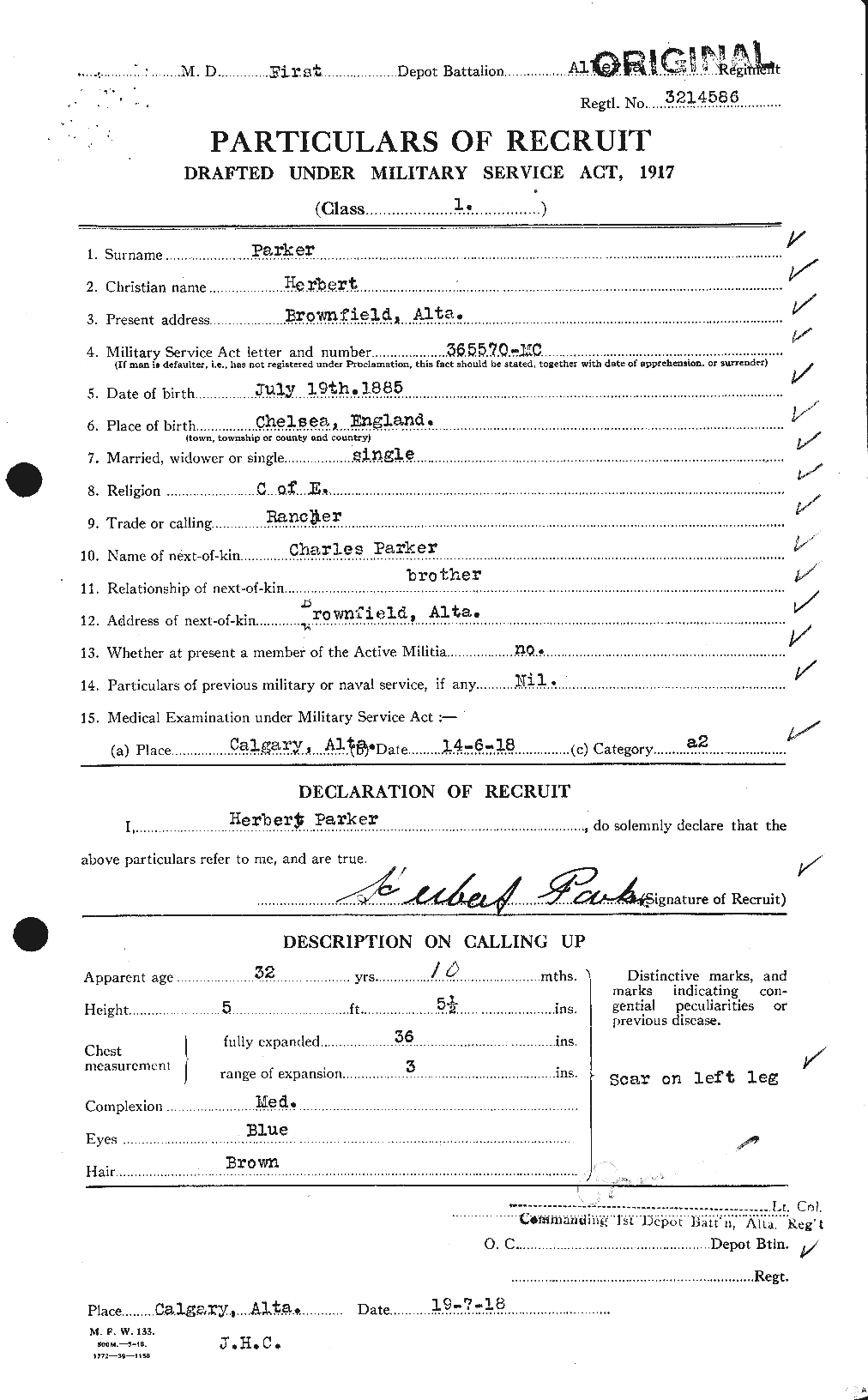 Personnel Records of the First World War - CEF 565361a