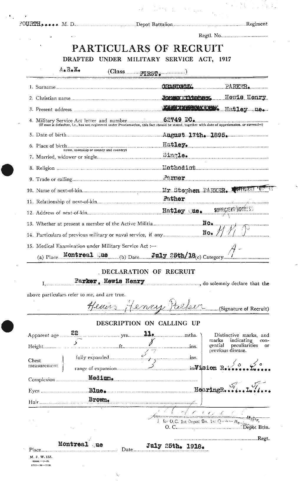 Personnel Records of the First World War - CEF 565376a