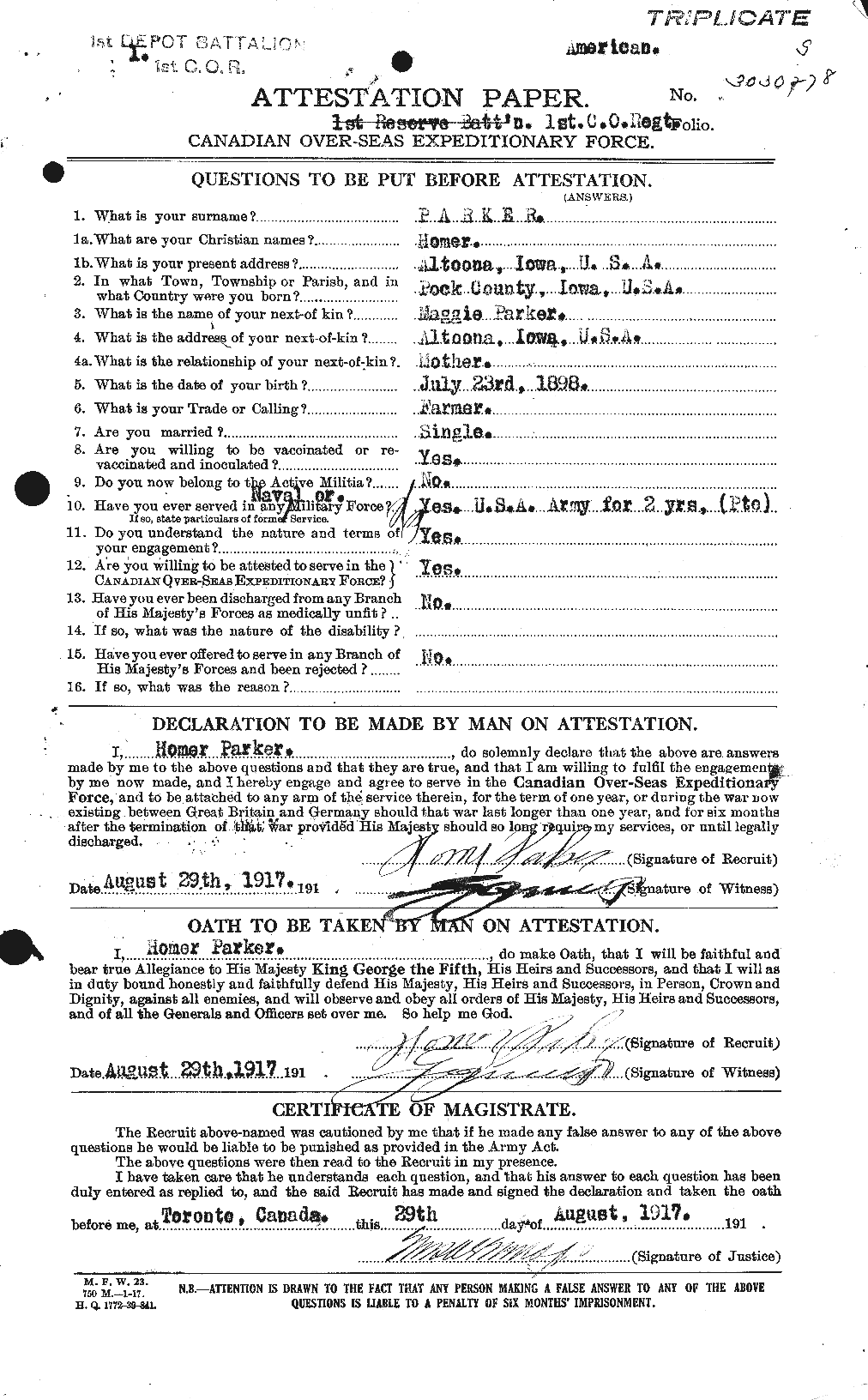 Personnel Records of the First World War - CEF 565380a