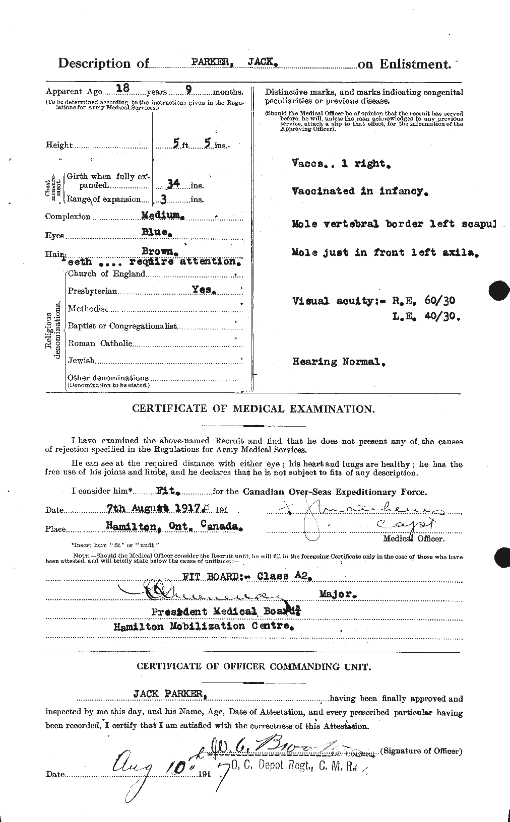 Personnel Records of the First World War - CEF 565405b