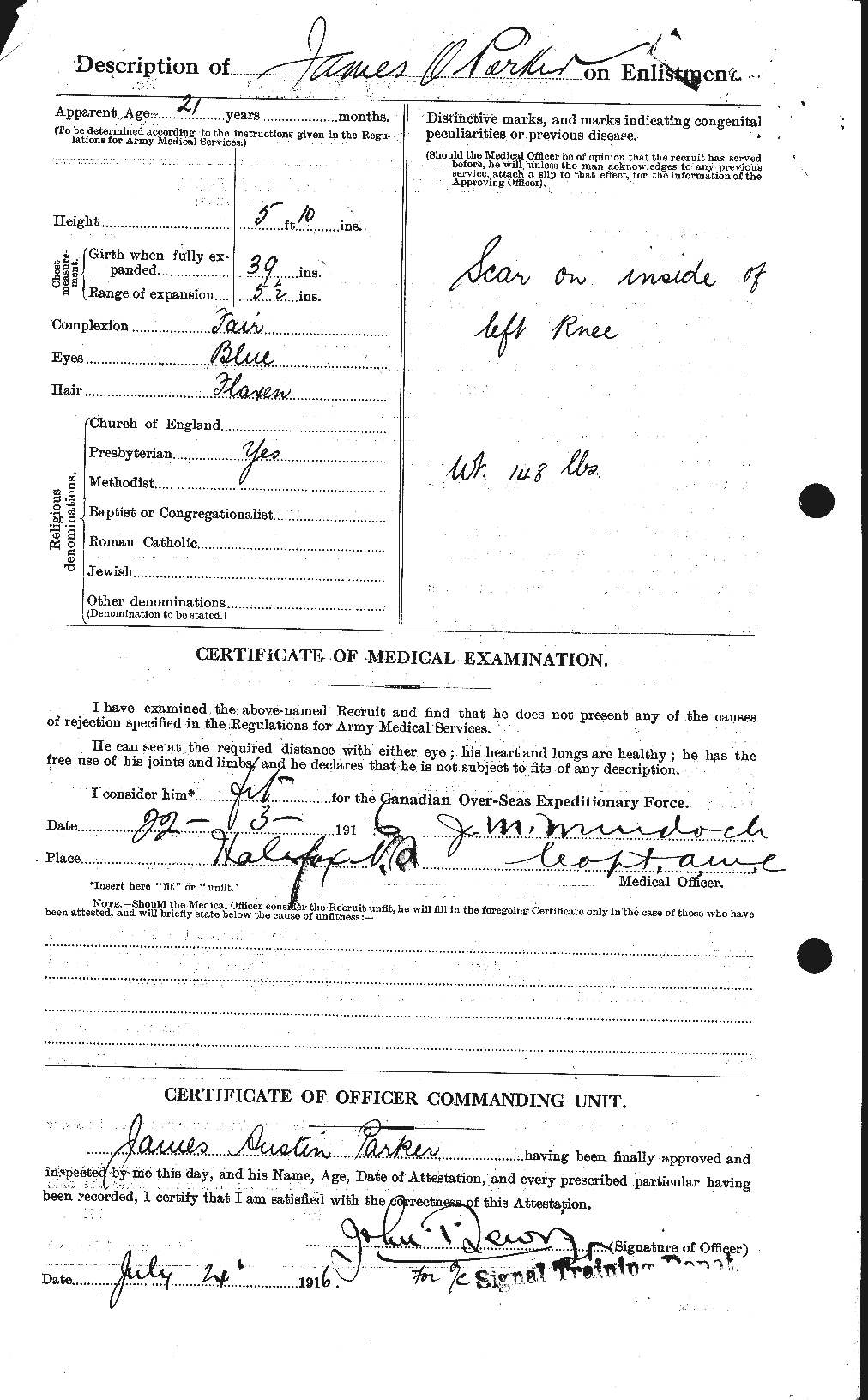 Personnel Records of the First World War - CEF 565424b