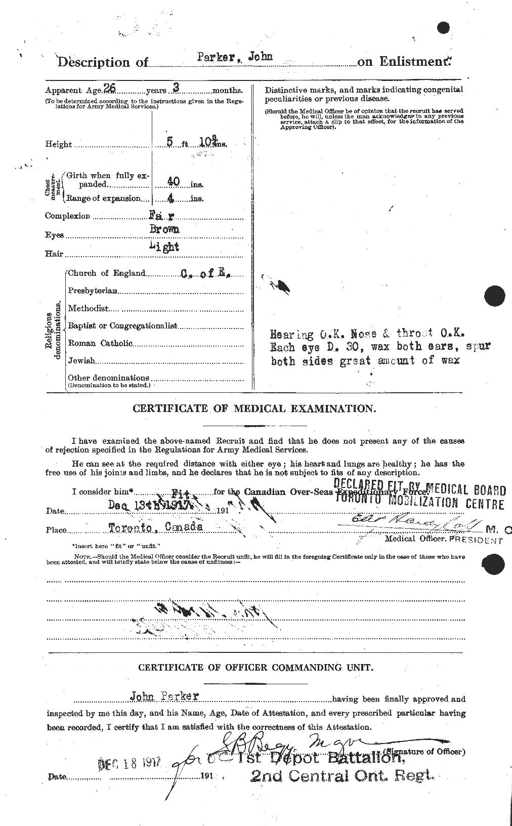 Personnel Records of the First World War - CEF 565458b