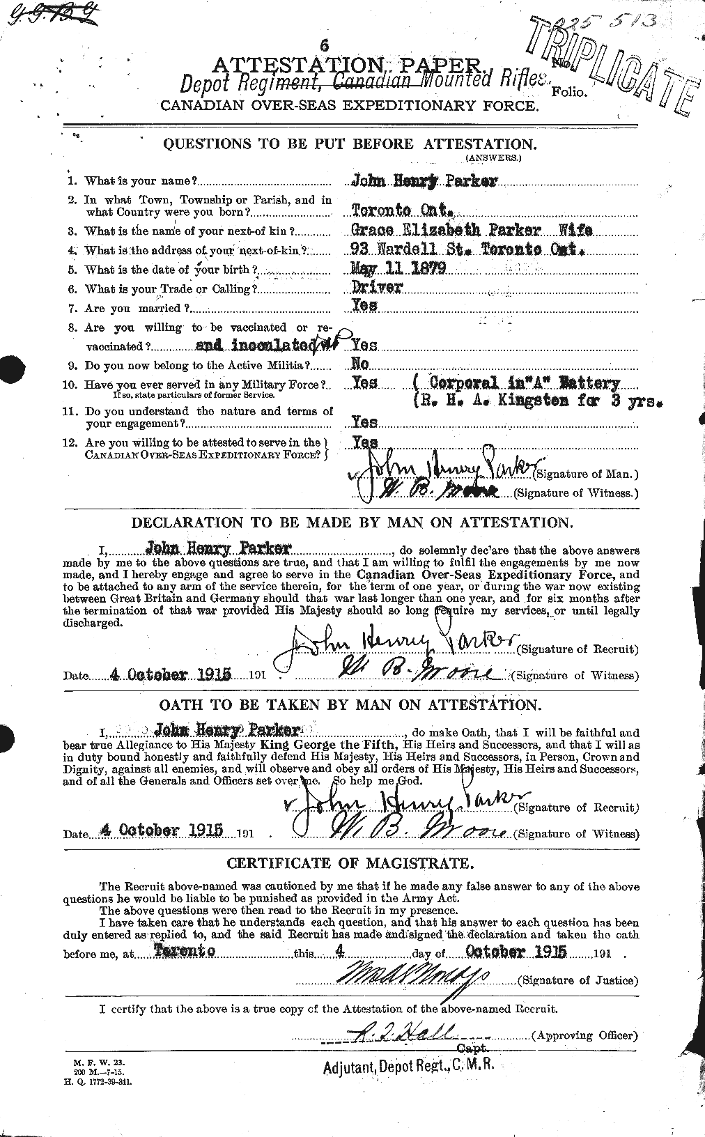 Personnel Records of the First World War - CEF 565475a