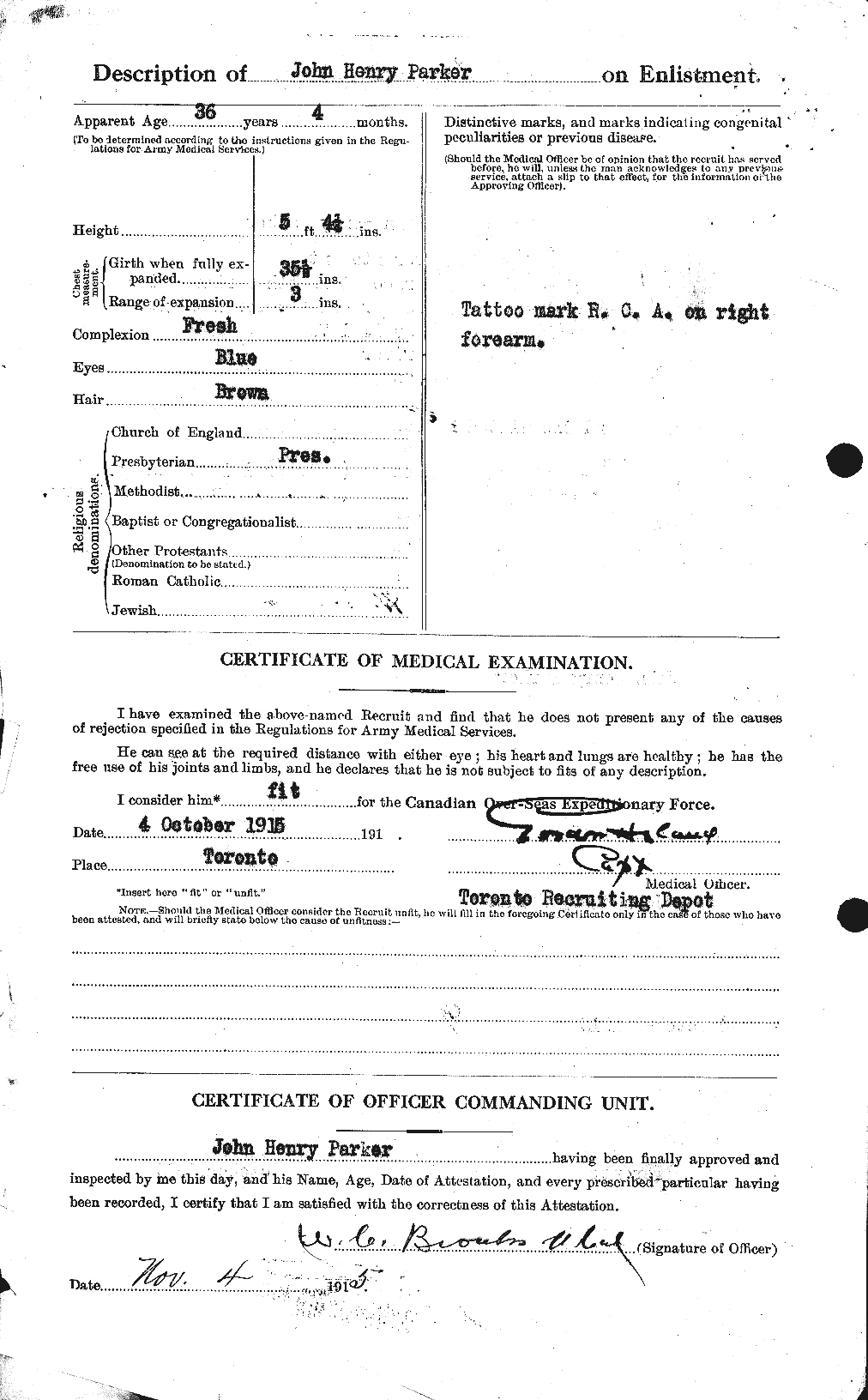 Personnel Records of the First World War - CEF 565475b