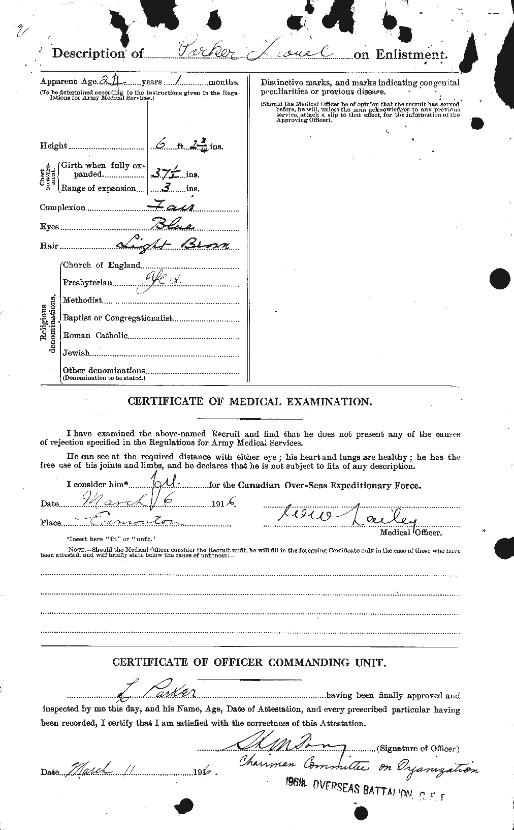 Personnel Records of the First World War - CEF 565533b