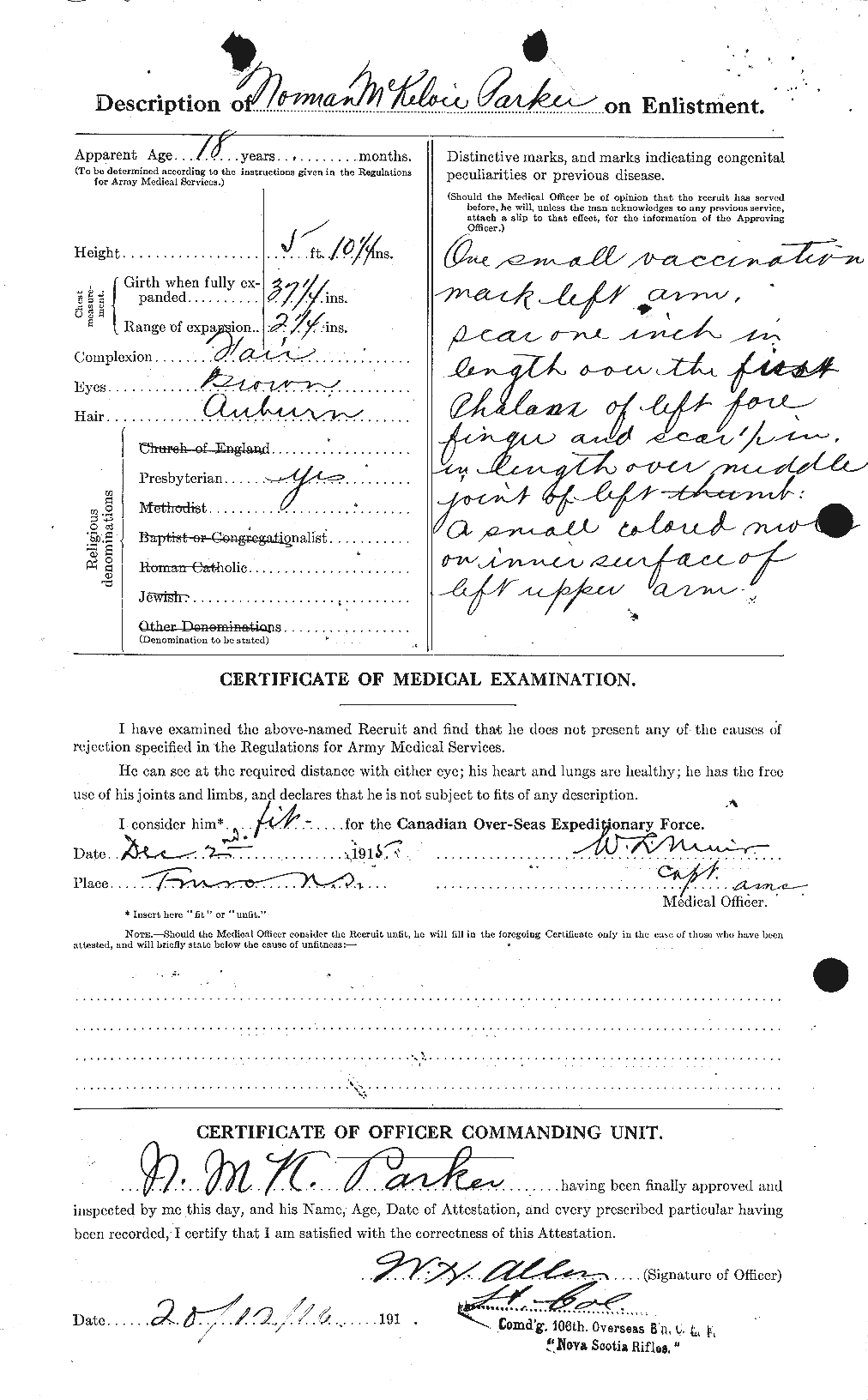 Personnel Records of the First World War - CEF 565549b