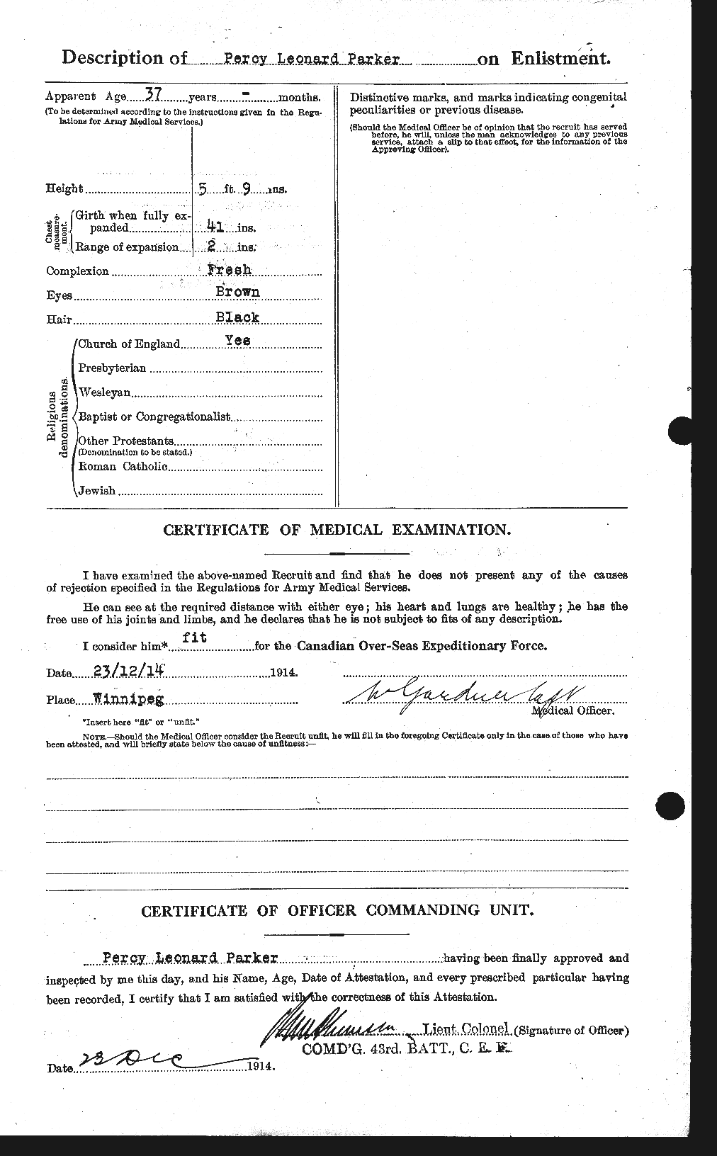 Personnel Records of the First World War - CEF 565562b