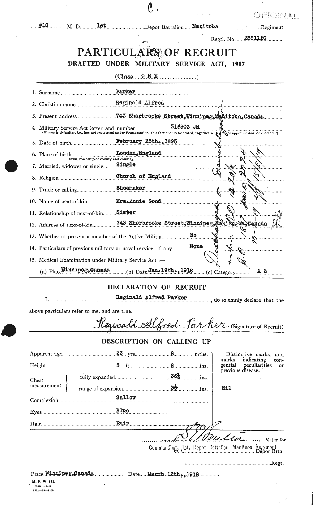 Personnel Records of the First World War - CEF 565576a