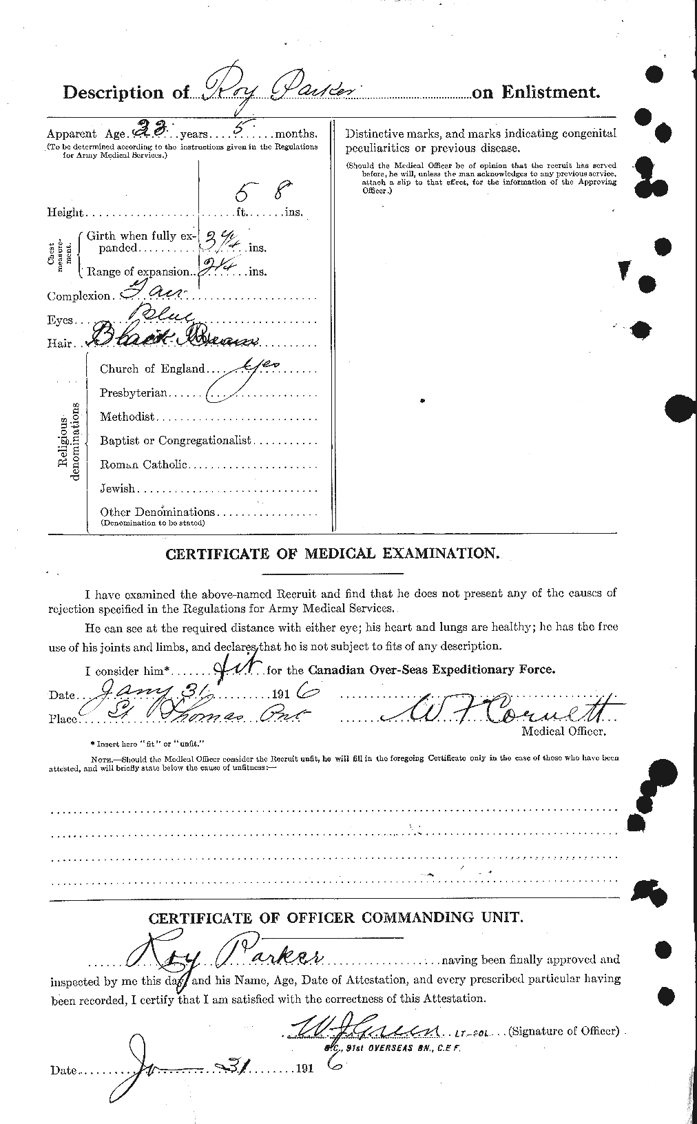 Personnel Records of the First World War - CEF 565614b