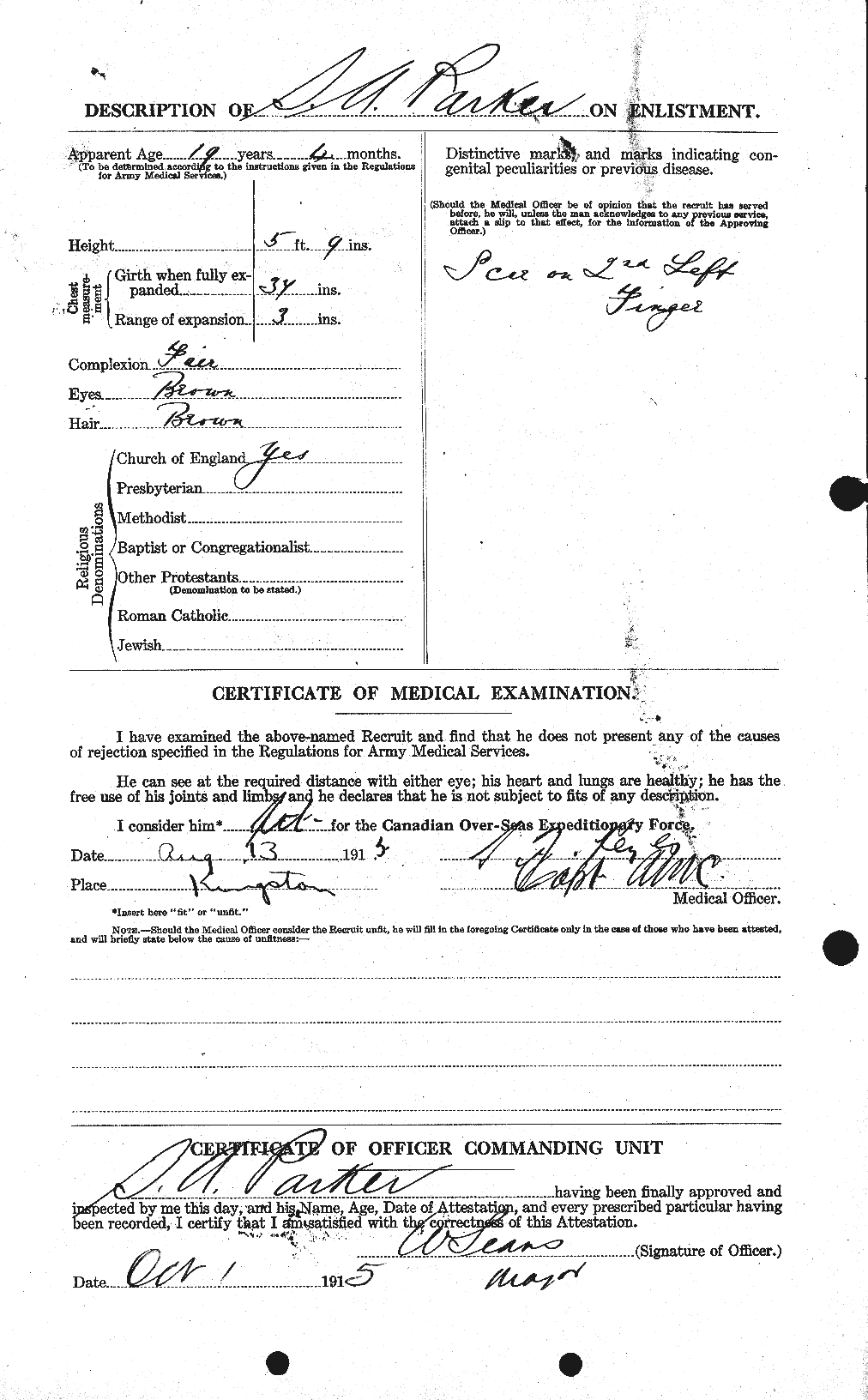 Personnel Records of the First World War - CEF 565619b