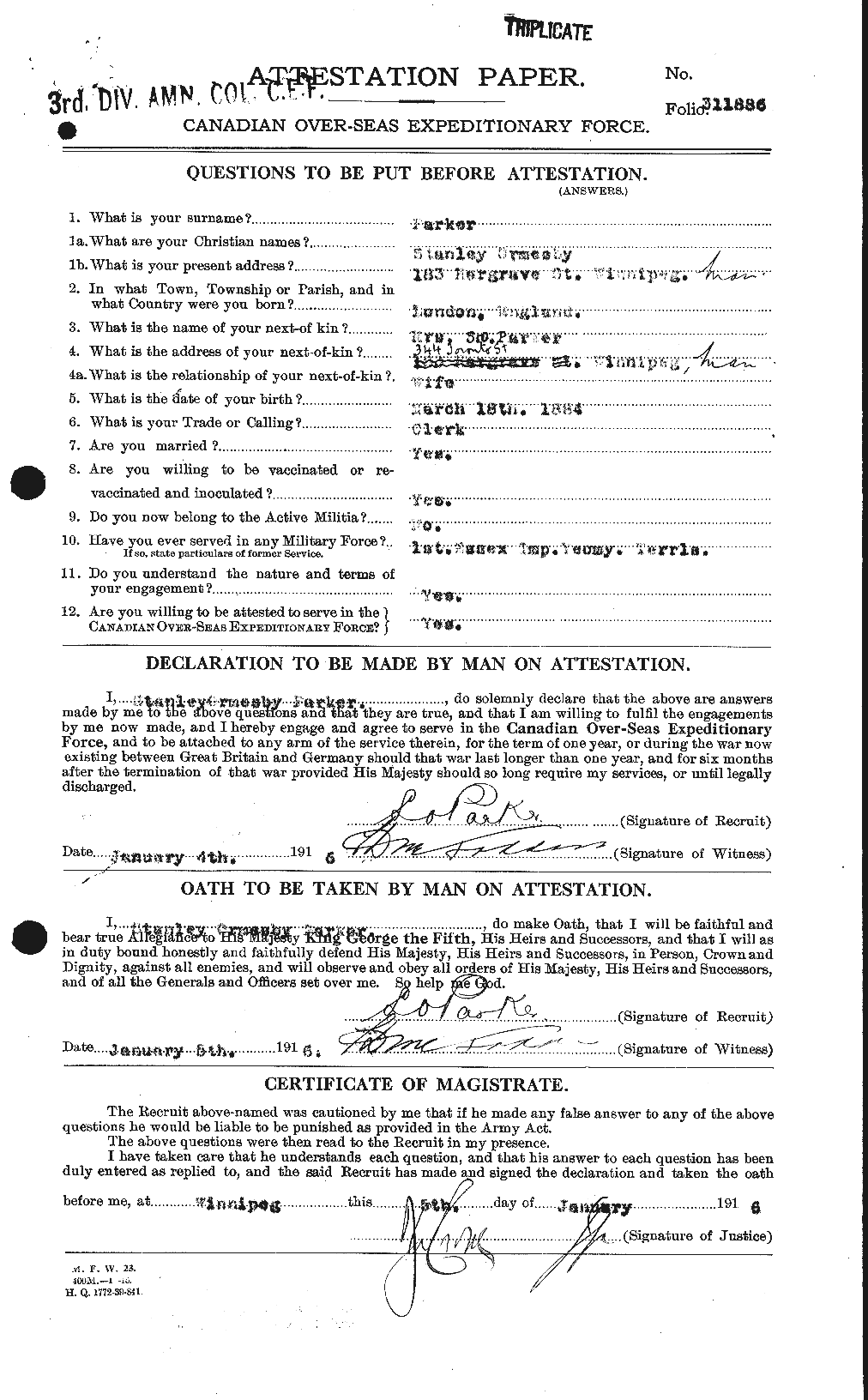 Personnel Records of the First World War - CEF 565646a
