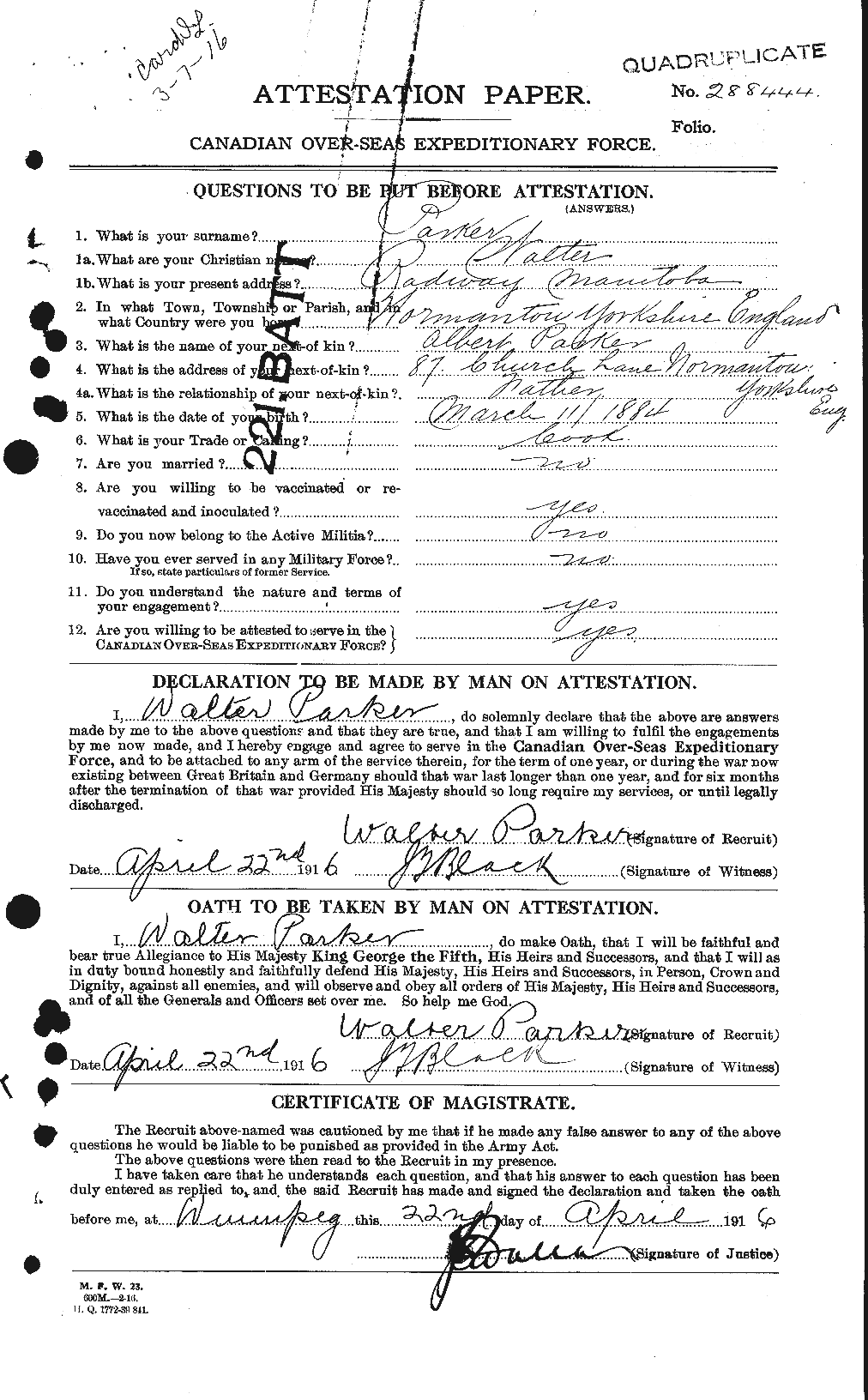 Personnel Records of the First World War - CEF 565686a