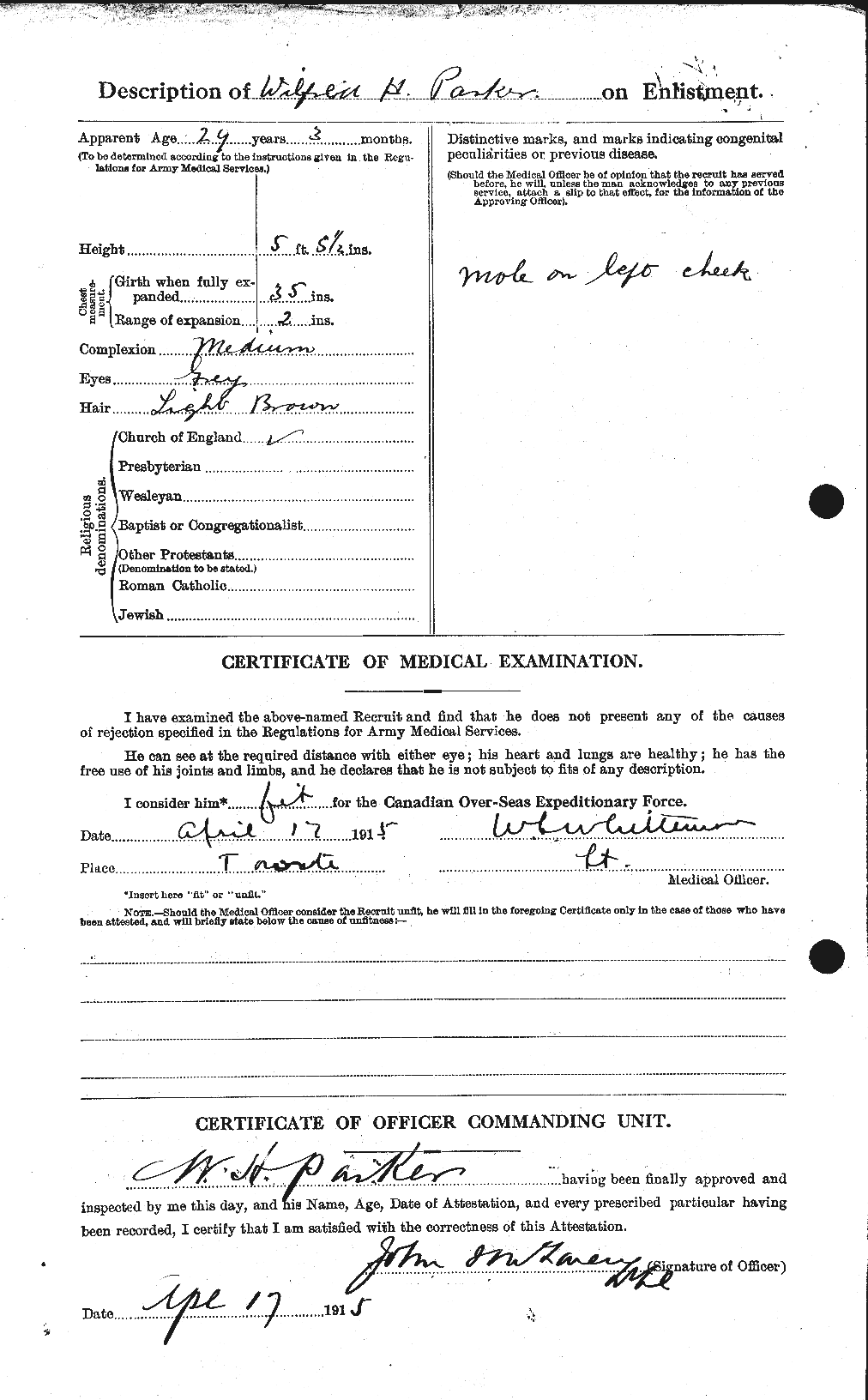 Personnel Records of the First World War - CEF 565707b