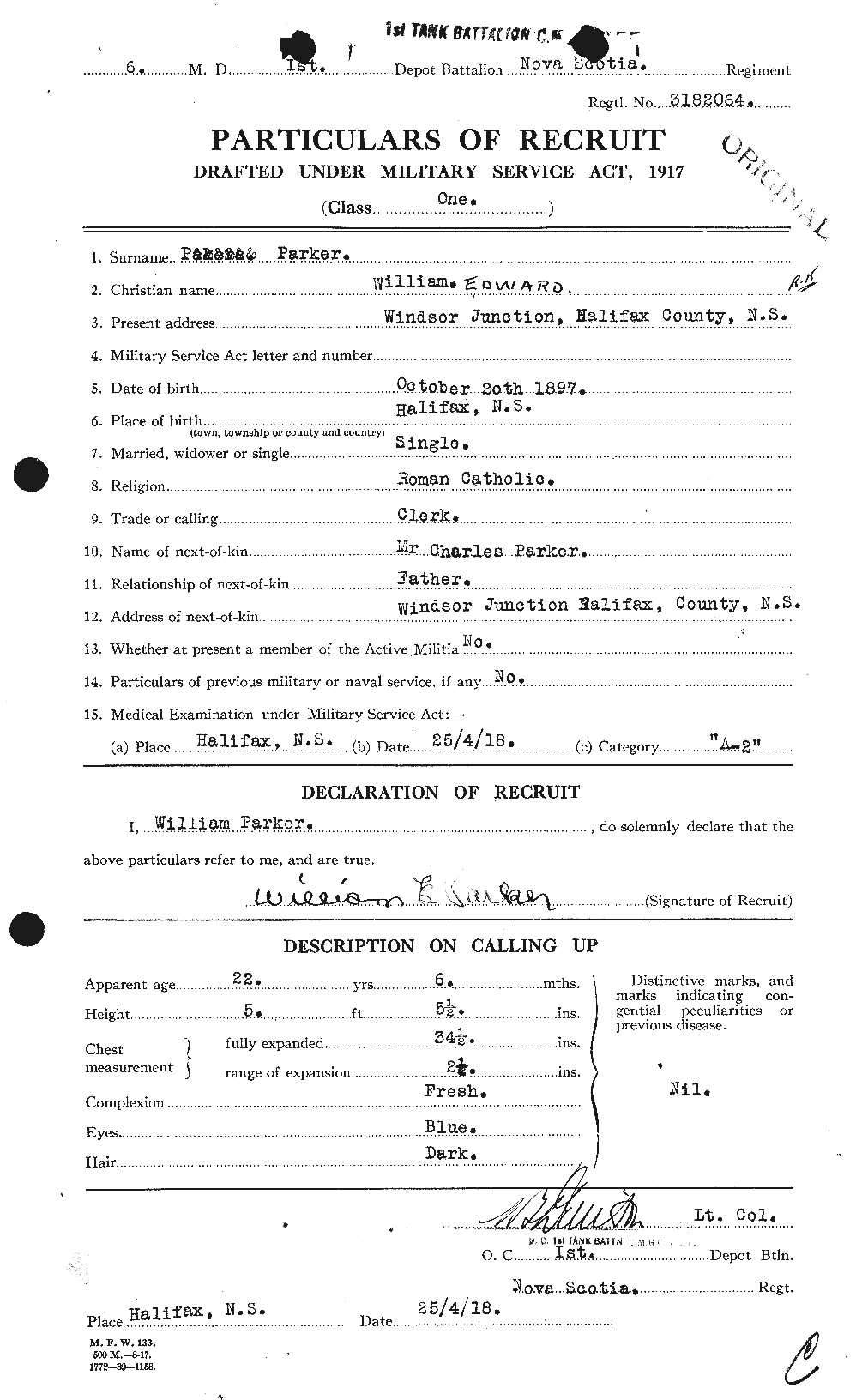 Personnel Records of the First World War - CEF 565736a