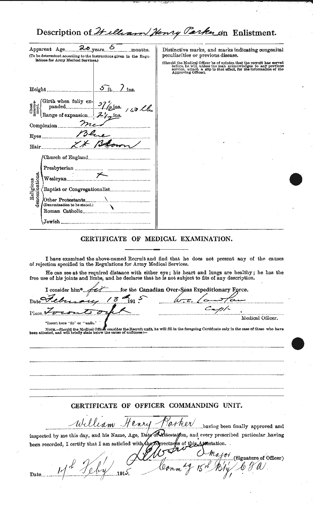 Personnel Records of the First World War - CEF 565757b