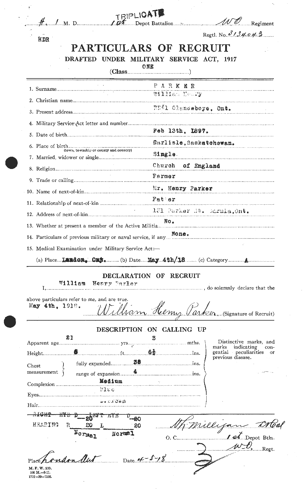 Personnel Records of the First World War - CEF 565758a