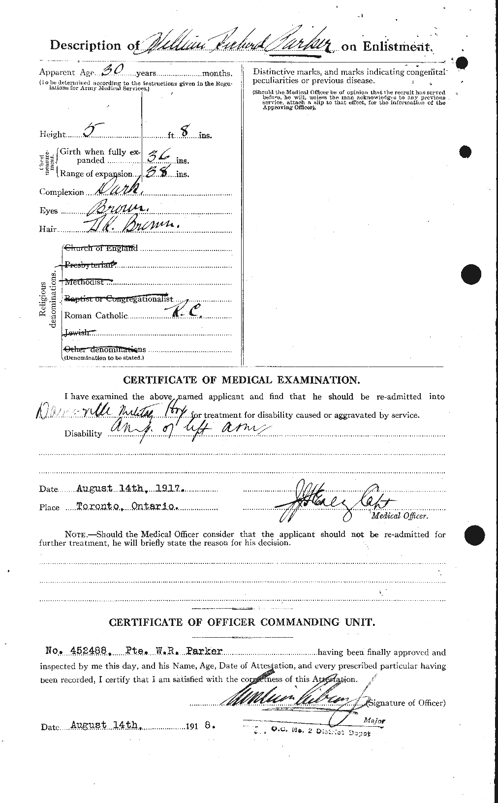 Personnel Records of the First World War - CEF 565781b