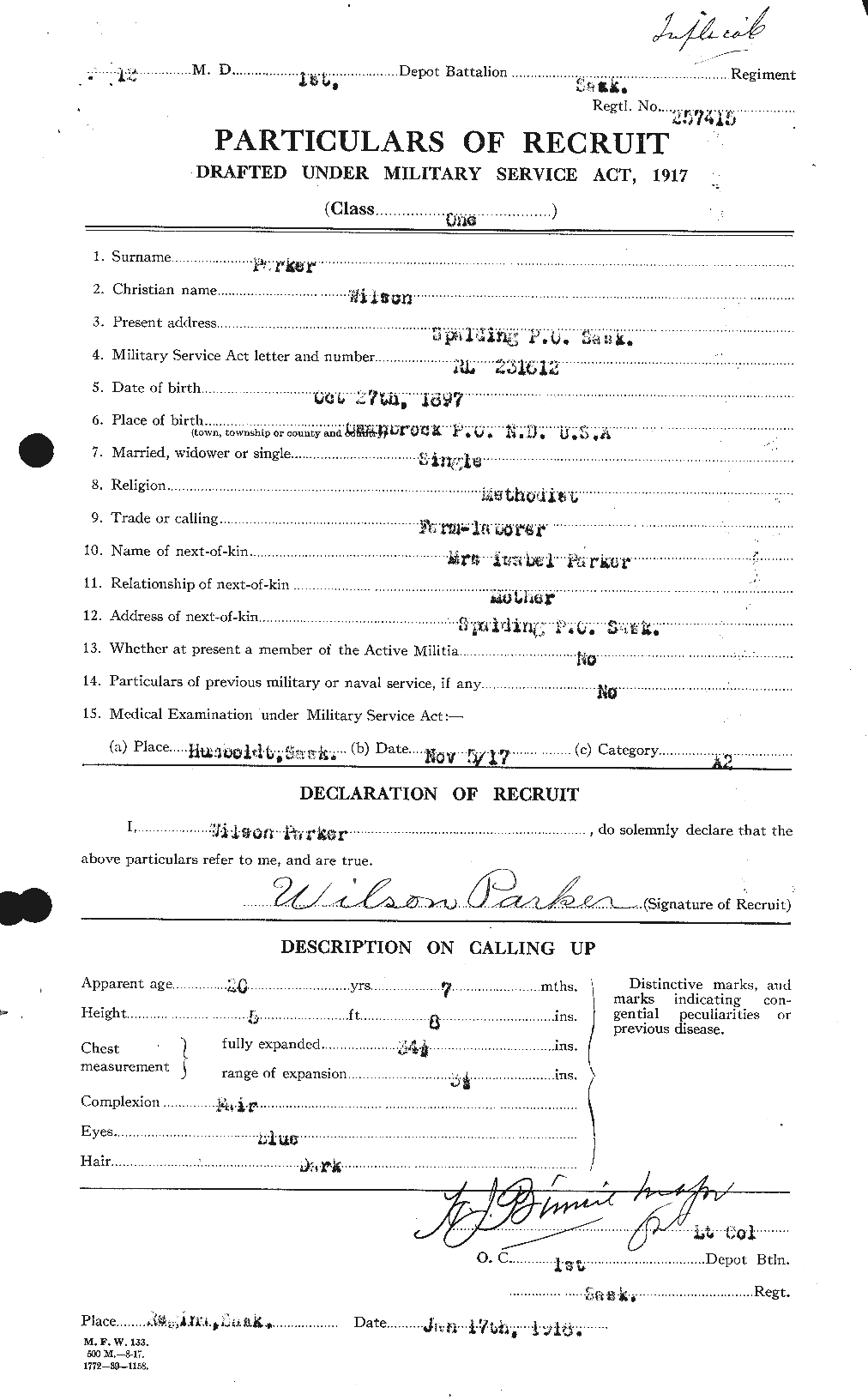 Personnel Records of the First World War - CEF 565793a