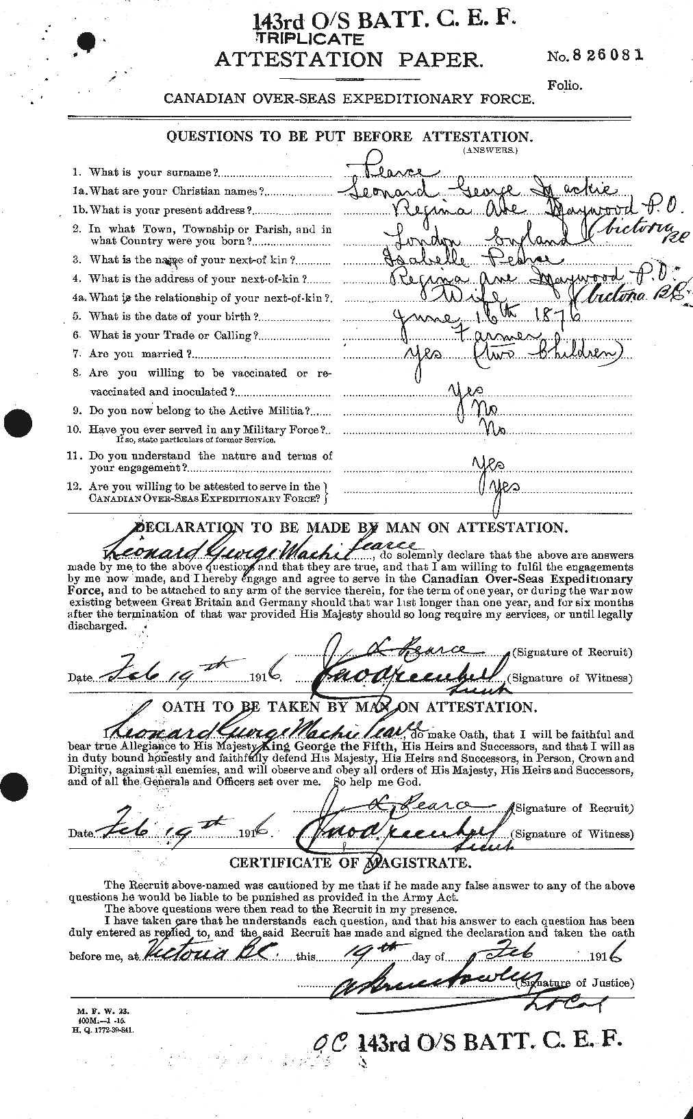 Personnel Records of the First World War - CEF 570708a