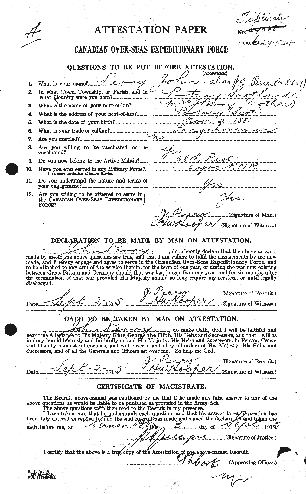 Personnel Records of the First World War - CEF 574933a