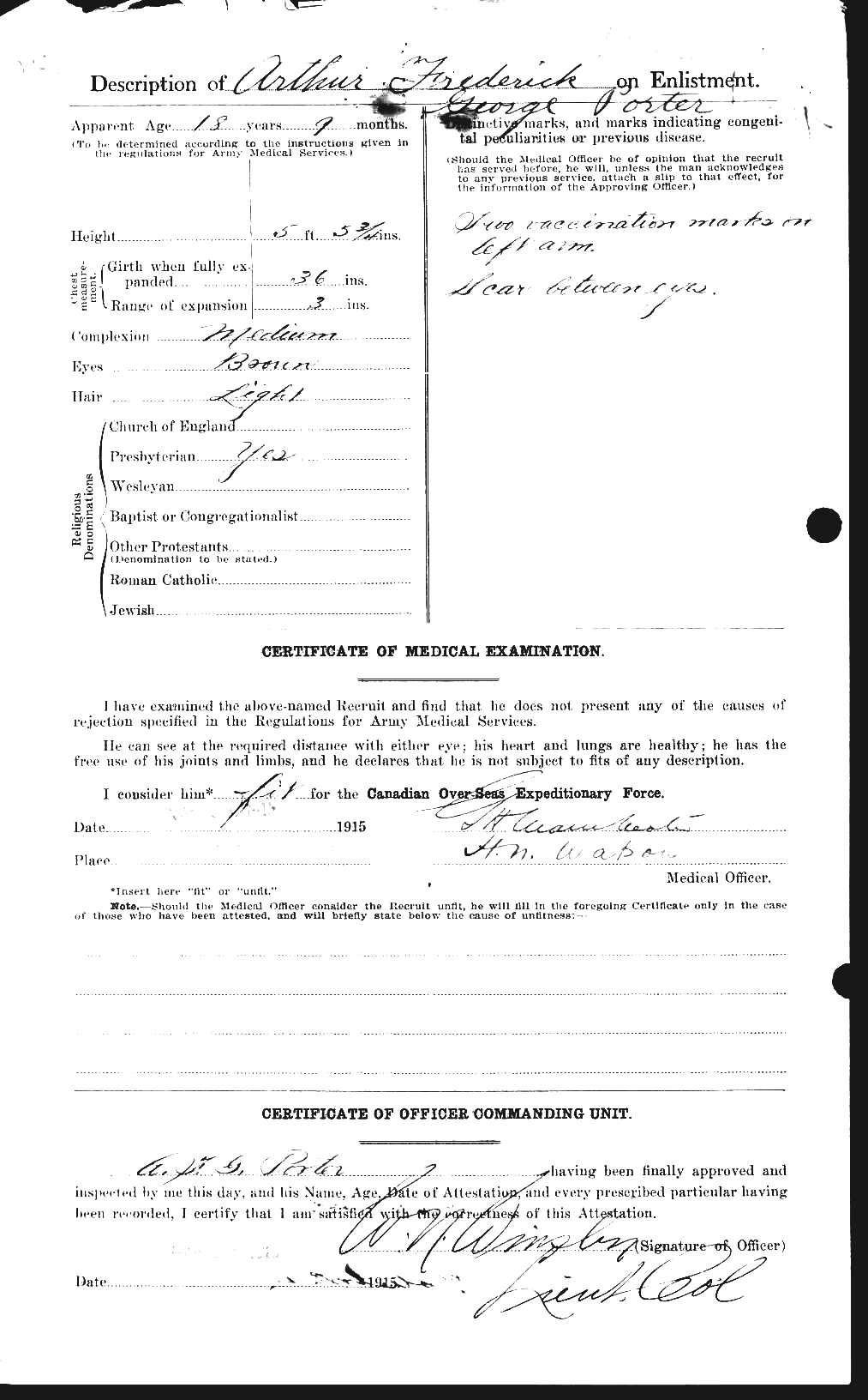 Dossiers du Personnel de la Première Guerre mondiale - CEC 581801b
