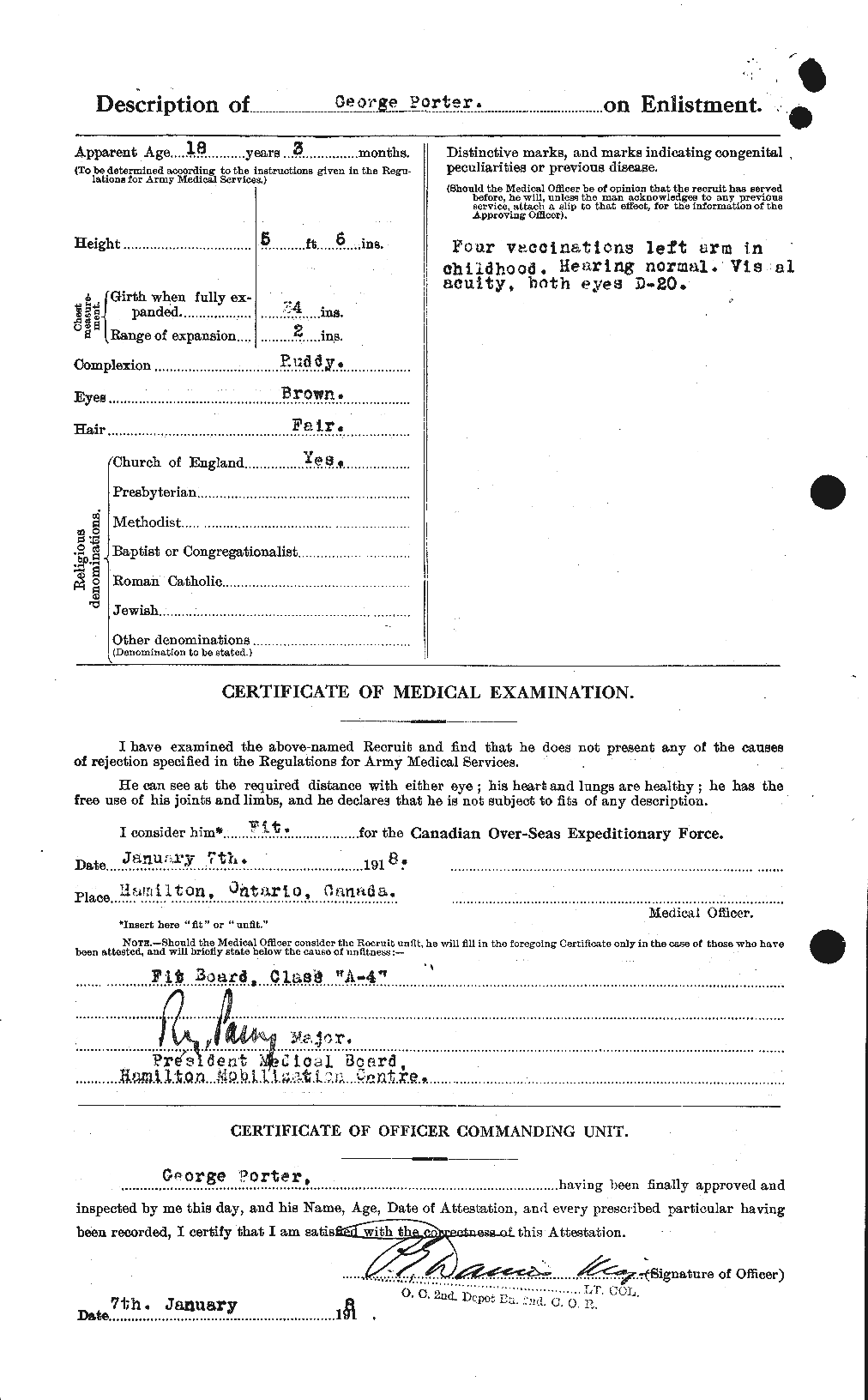 Dossiers du Personnel de la Première Guerre mondiale - CEC 583122b