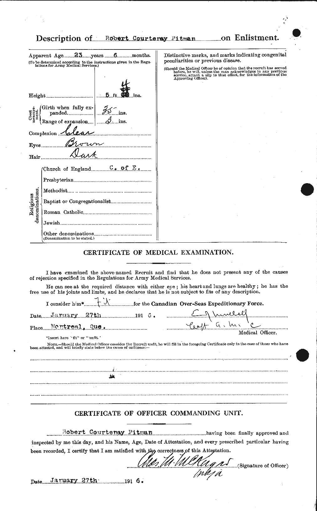 Dossiers du Personnel de la Première Guerre mondiale - CEC 583502b