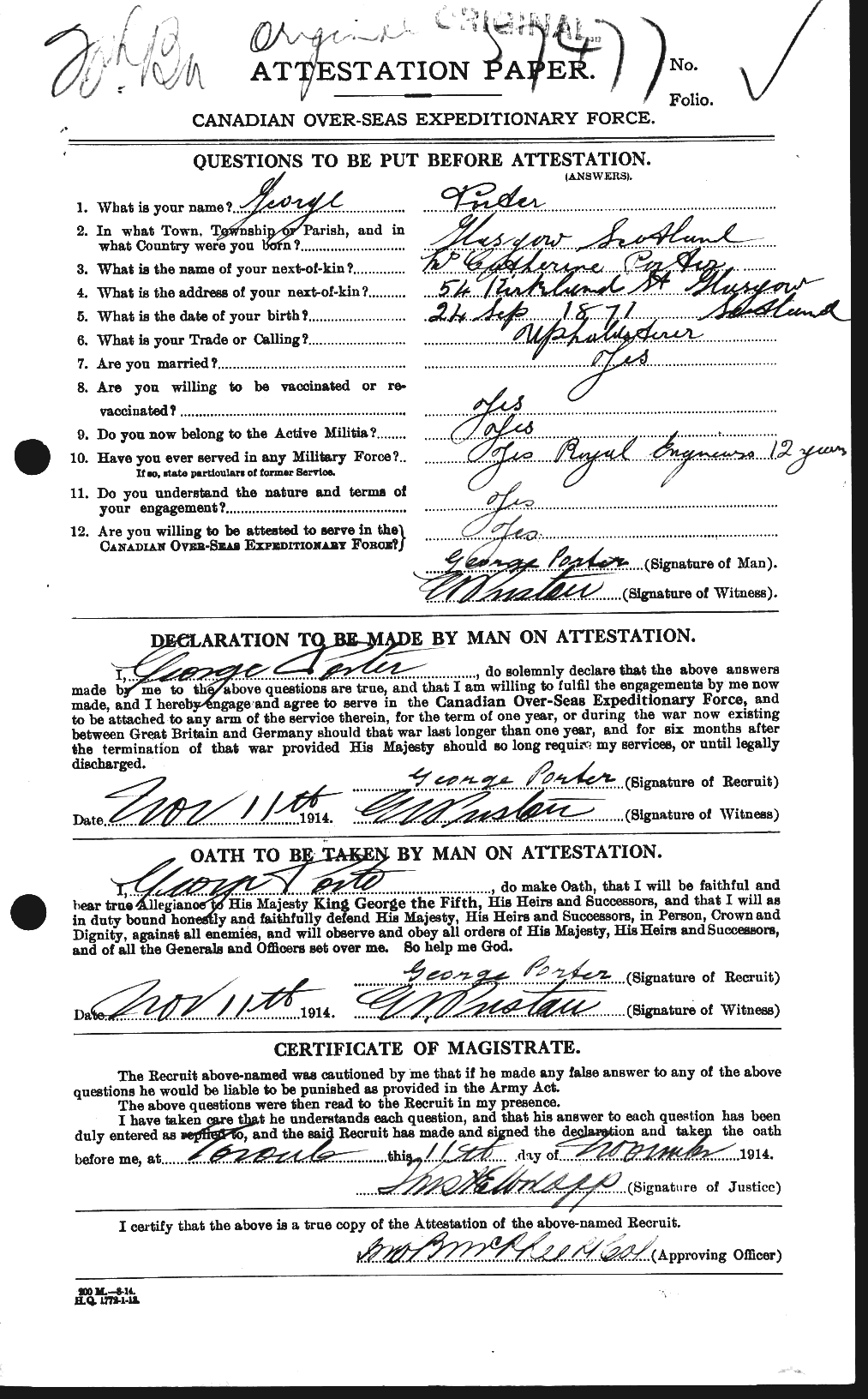 Personnel Records of the First World War - CEF 583588a