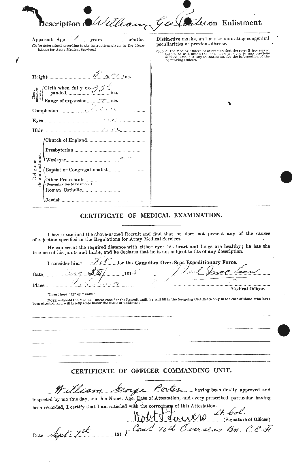 Dossiers du Personnel de la Première Guerre mondiale - CEC 583891b