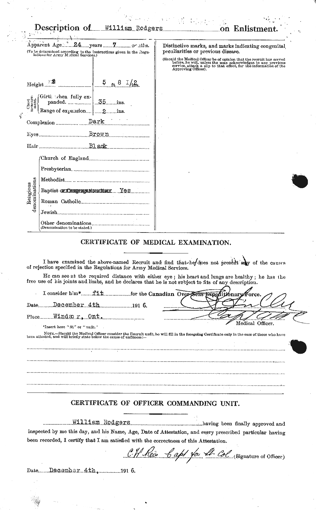 Dossiers du Personnel de la Première Guerre mondiale - CEC 608394b