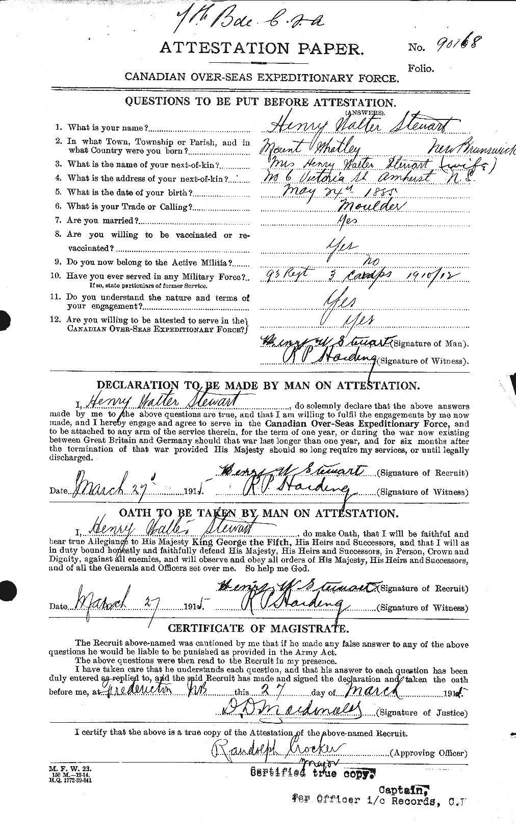 Personnel Records of the First World War - CEF 623329a