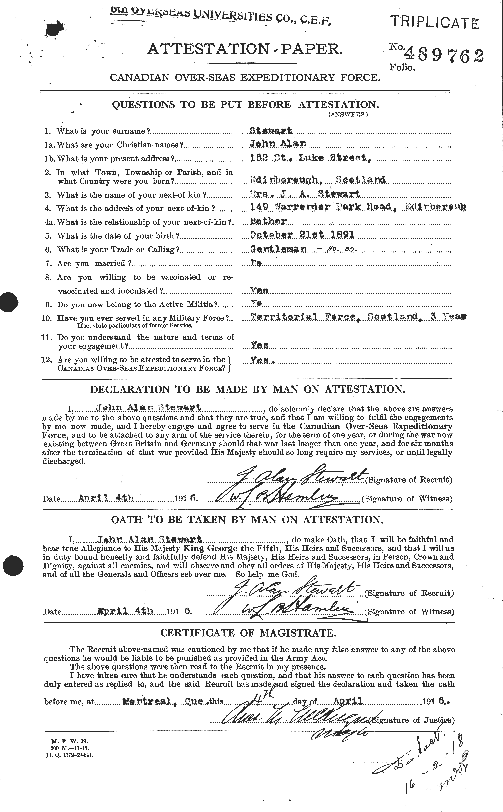 Personnel Records of the First World War - CEF 623595a