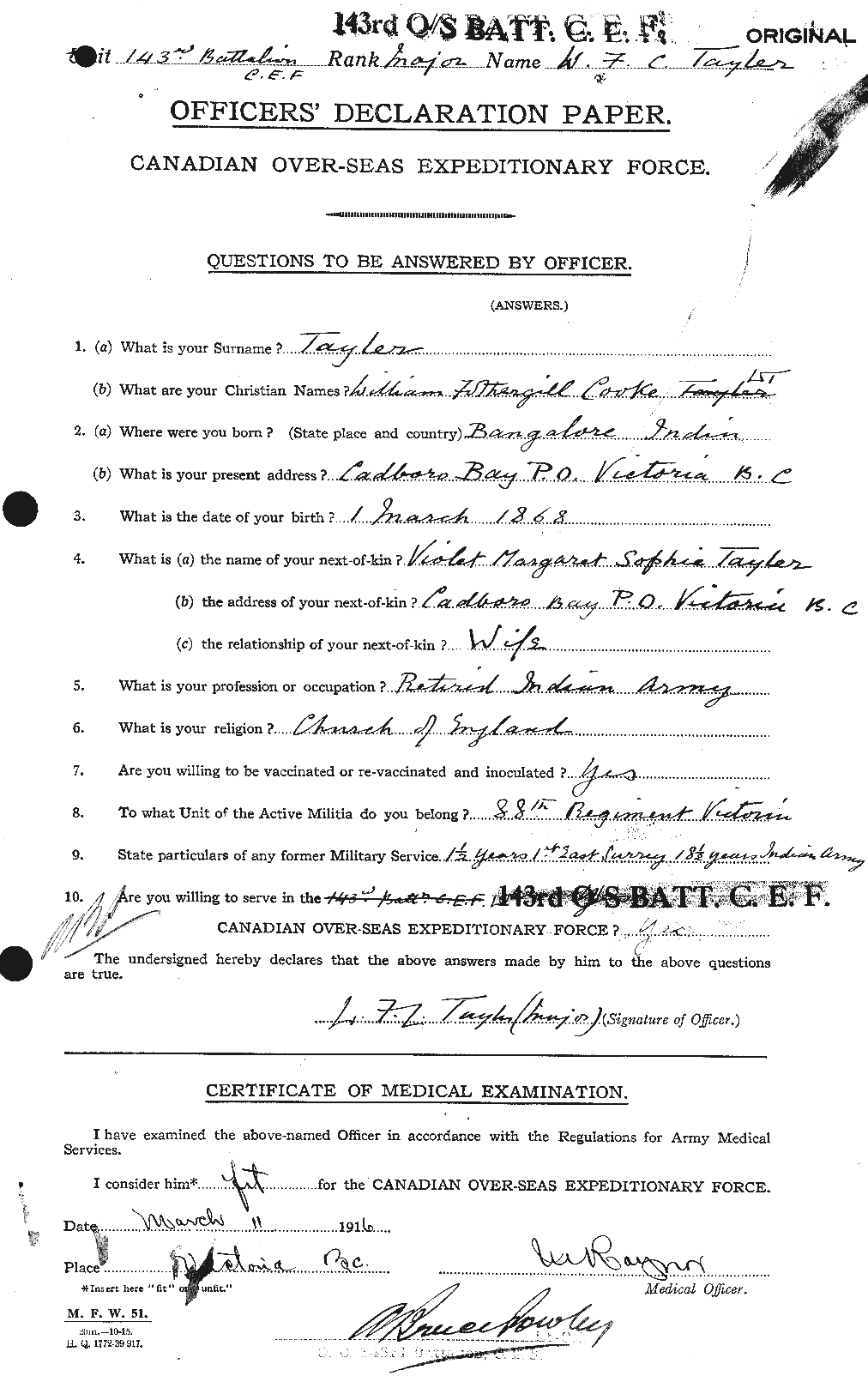 Personnel Records of the First World War - CEF 626069a