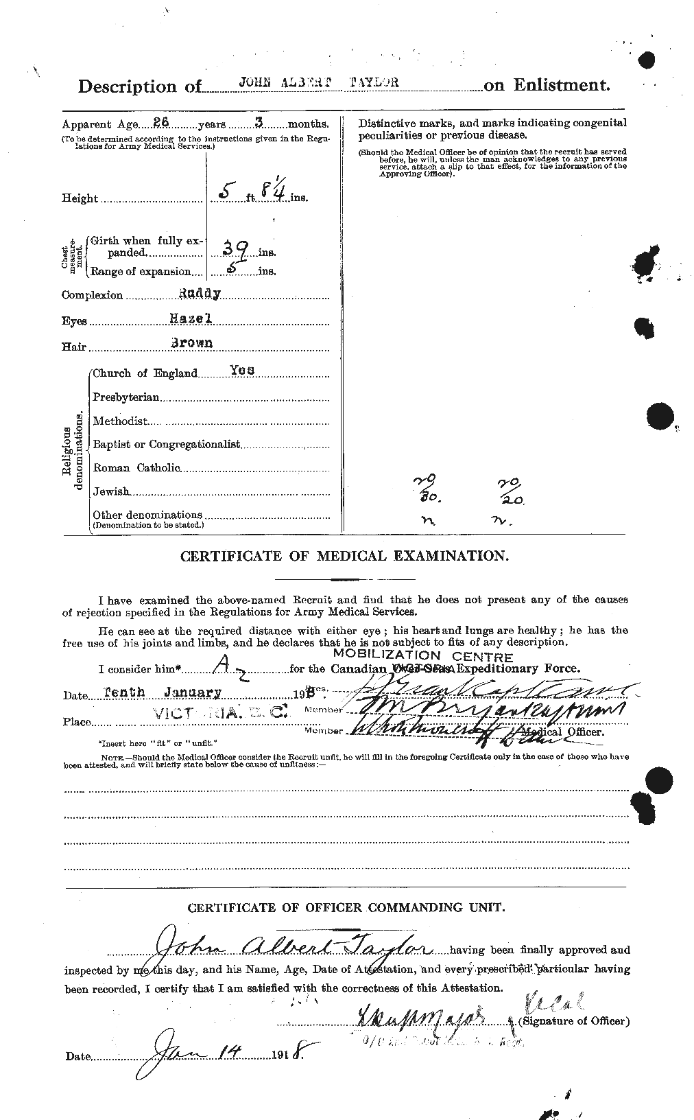 Personnel Records of the First World War - CEF 627039b