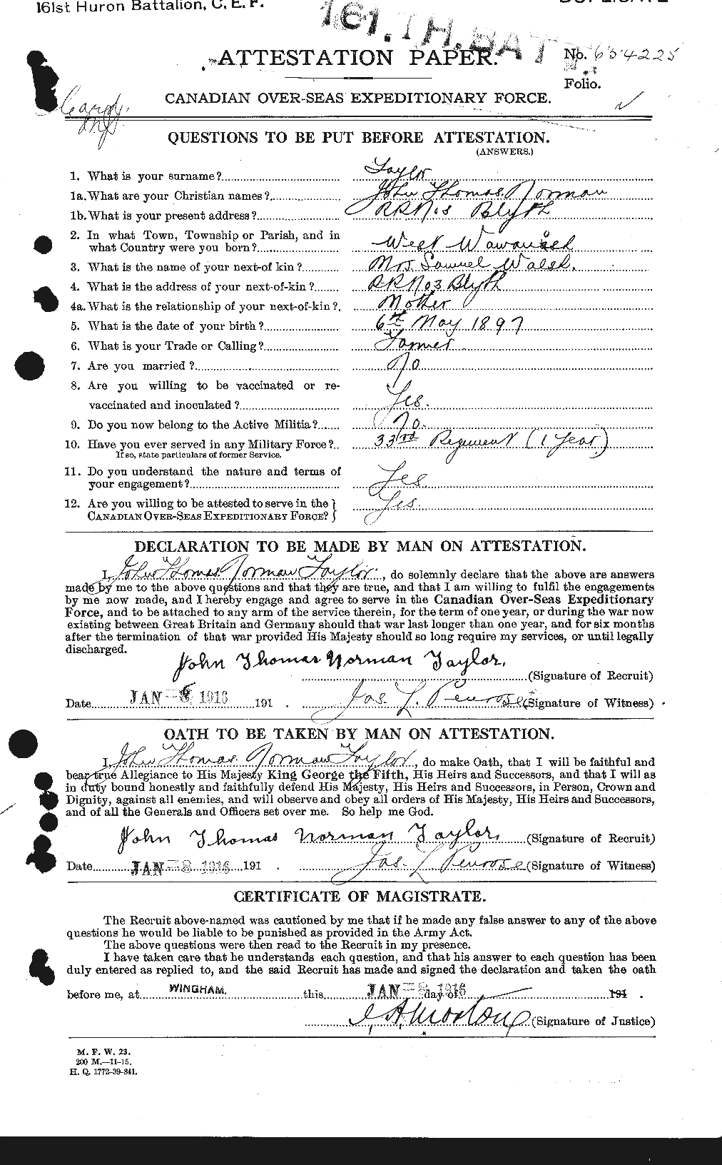 Personnel Records of the First World War - CEF 627149a