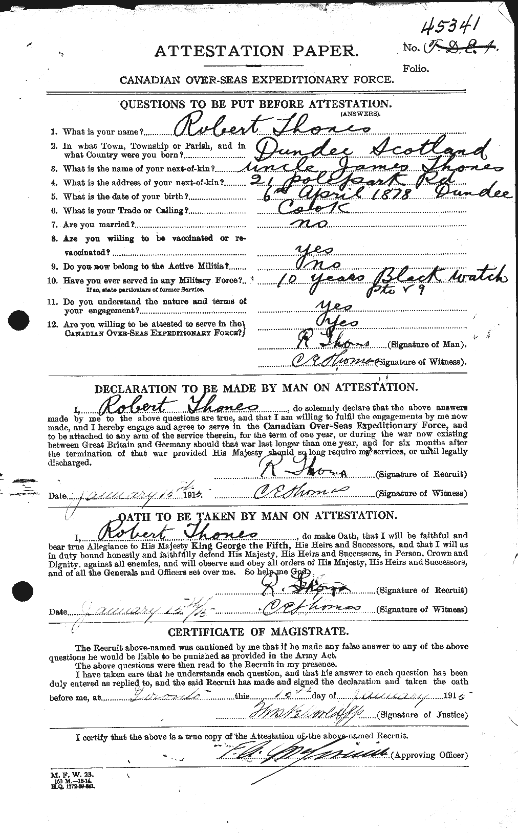 Personnel Records of the First World War - CEF 632148a