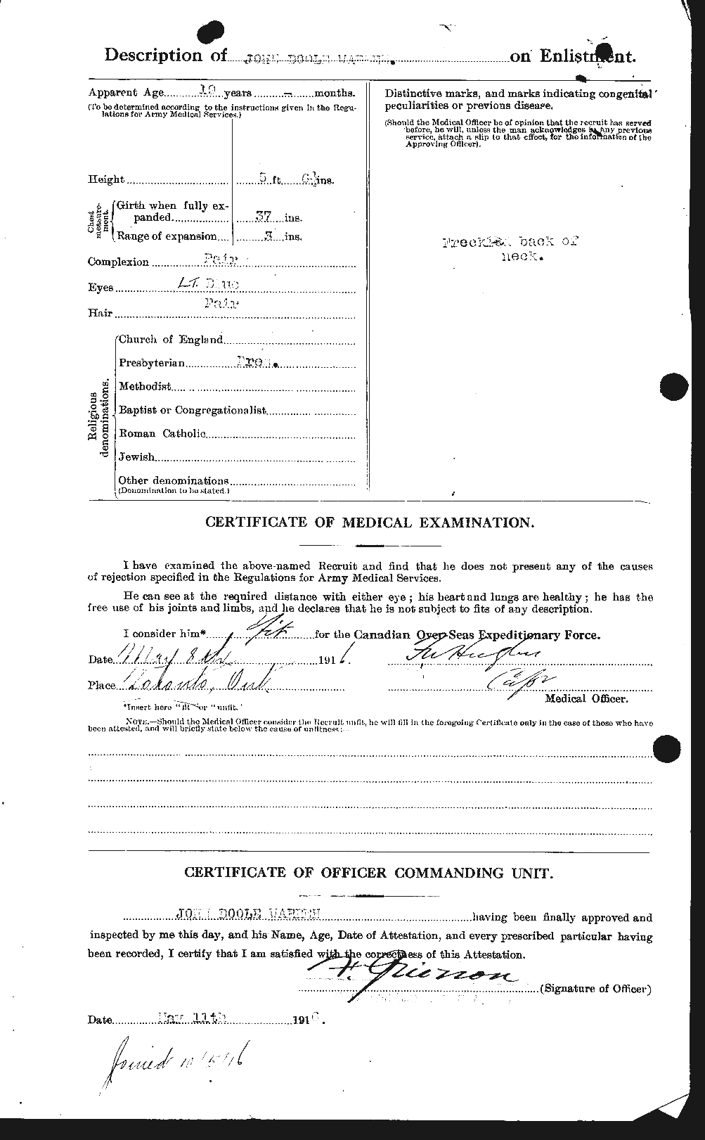 Personnel Records of the First World War - CEF 658549b