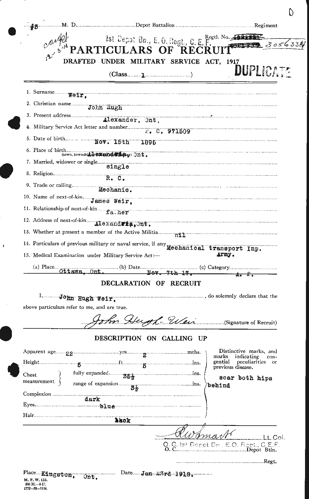 Personnel Records of the First World War - CEF 663880a